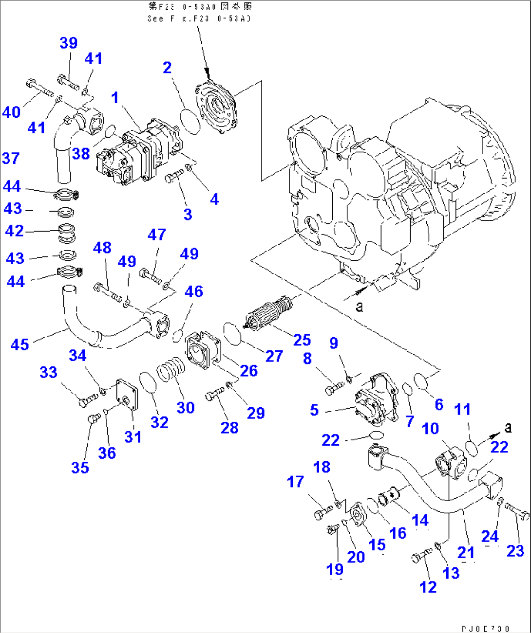 POWER TRAIN PIPING (COLD WEATHER (B) SPEC.)(#65275-)