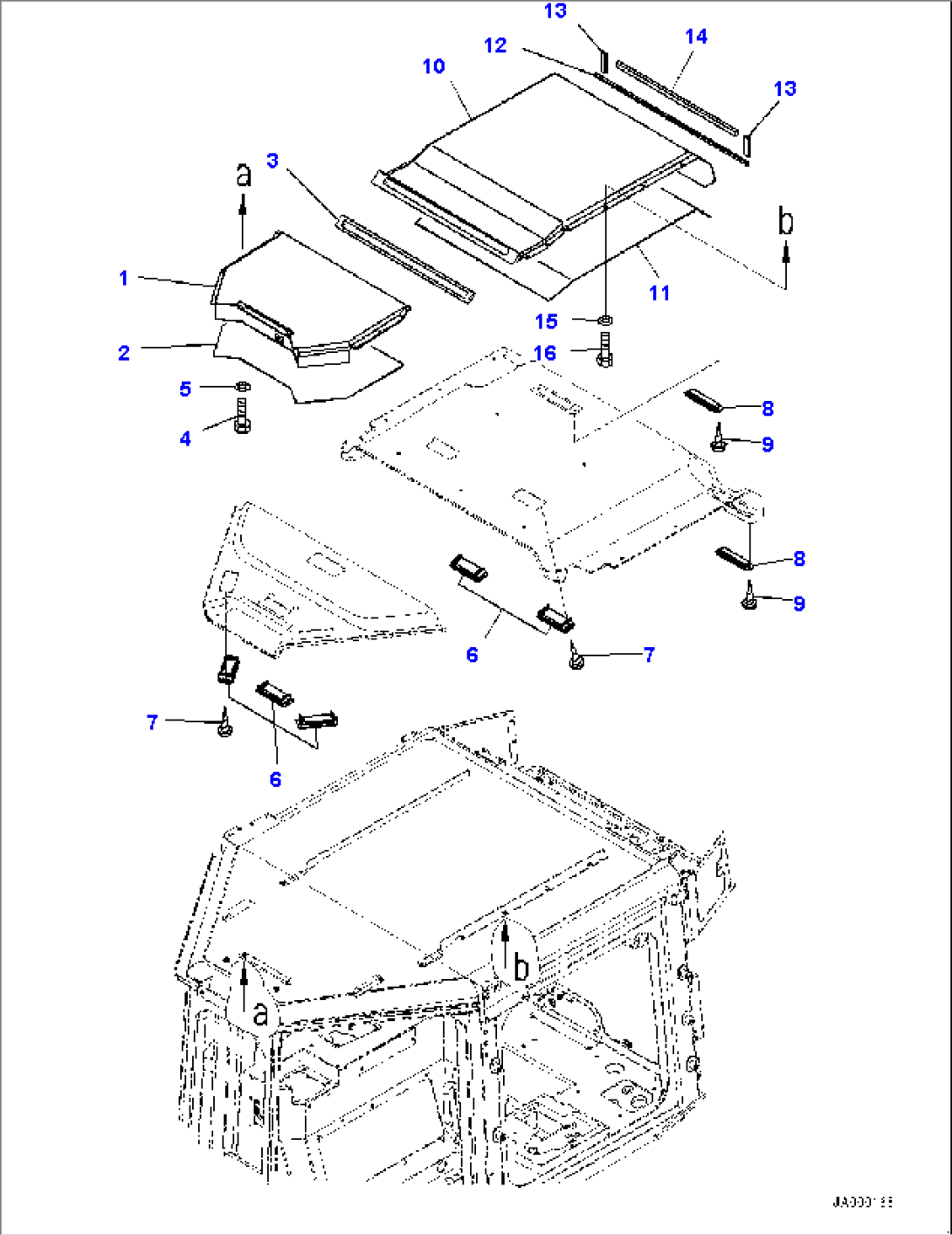 ROPS Cab, Air Conditioner Duct (#60001-)