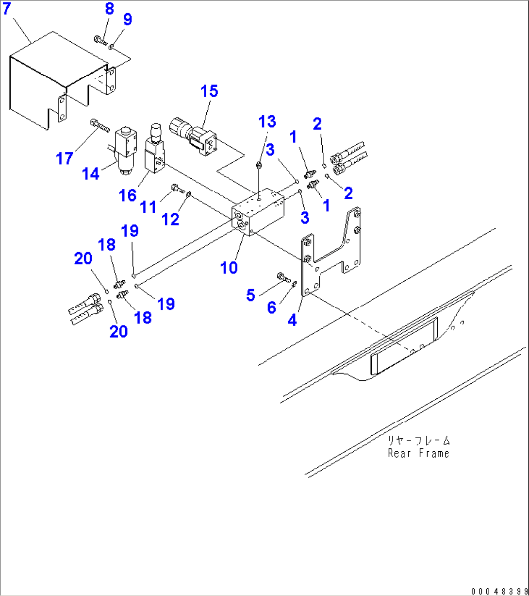 DIFFERENTIAL LOCK PIPING (RELATED VALVES)(#7001-)