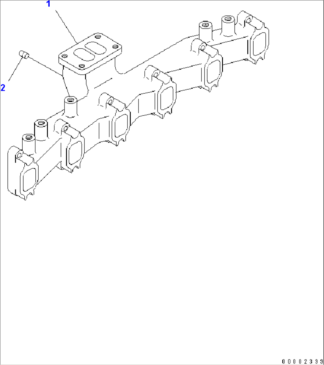 EXHAUST MANIFOLD AND PLUG(#21515446-)