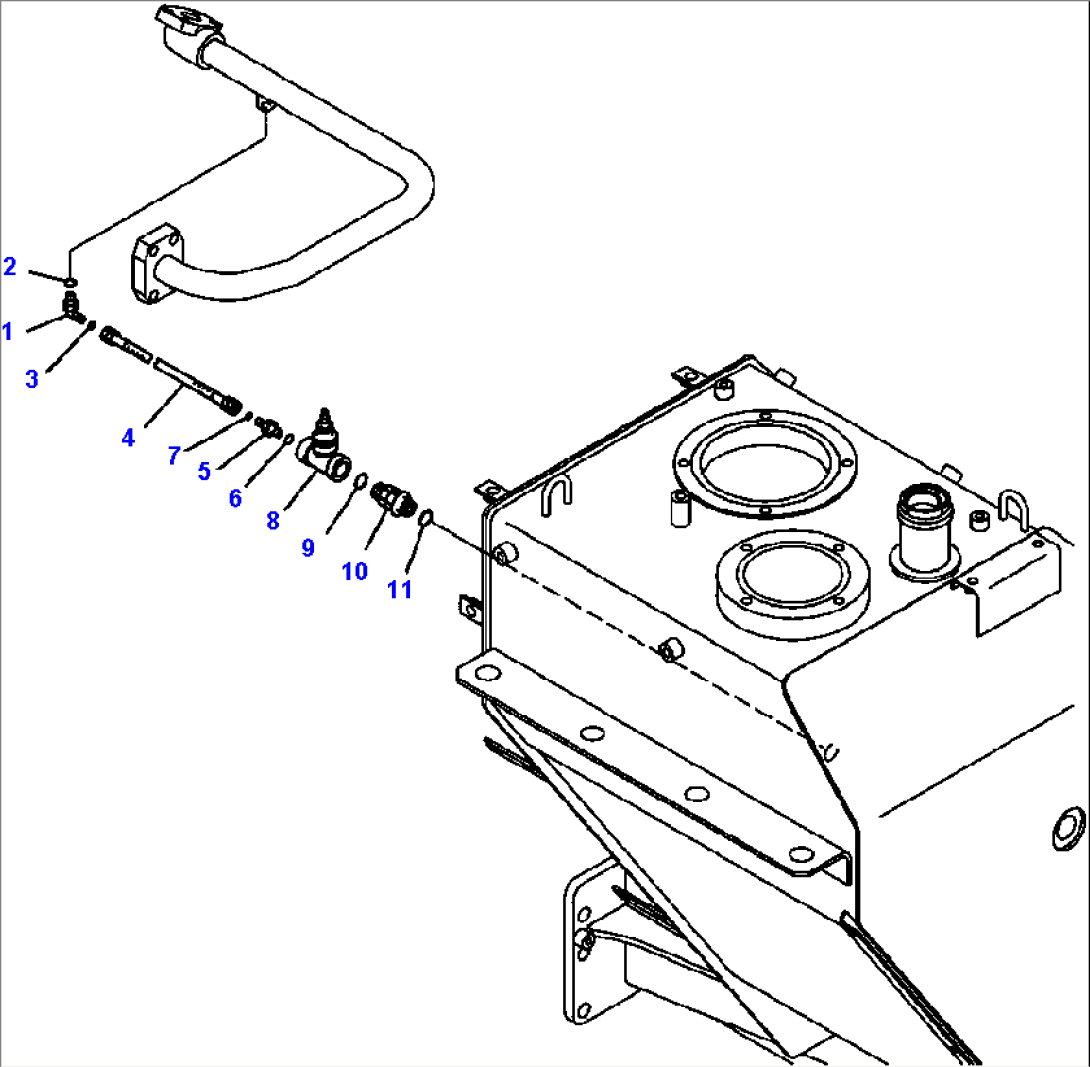 H3410-12A0 HYDRAULIC PIPING HOIST CYLINDER PIPING (3/3)