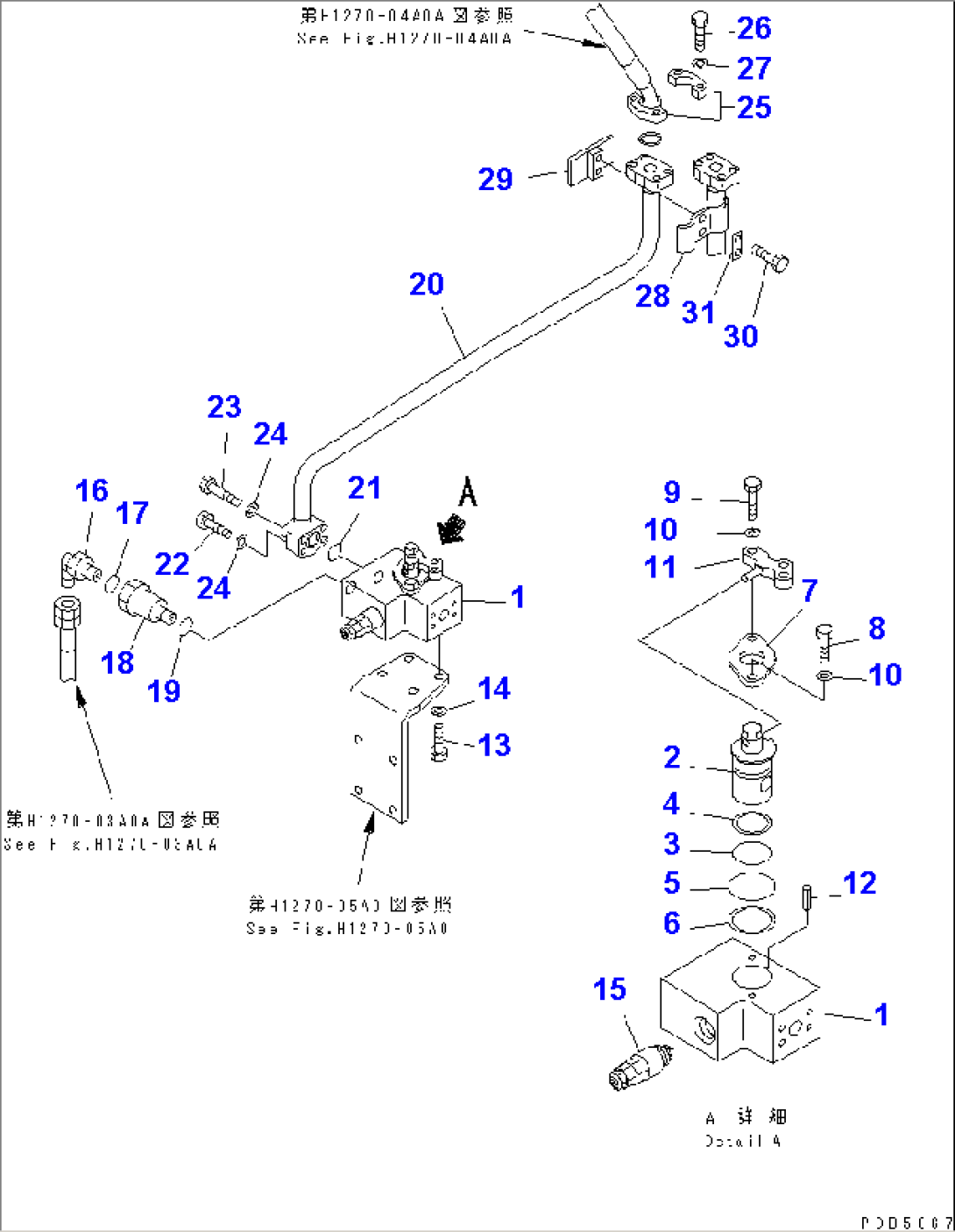 ATTACHMENT LINE (1 ACTUATOR) (CROSS VALVE¤ L.H.)(#10022-10573)