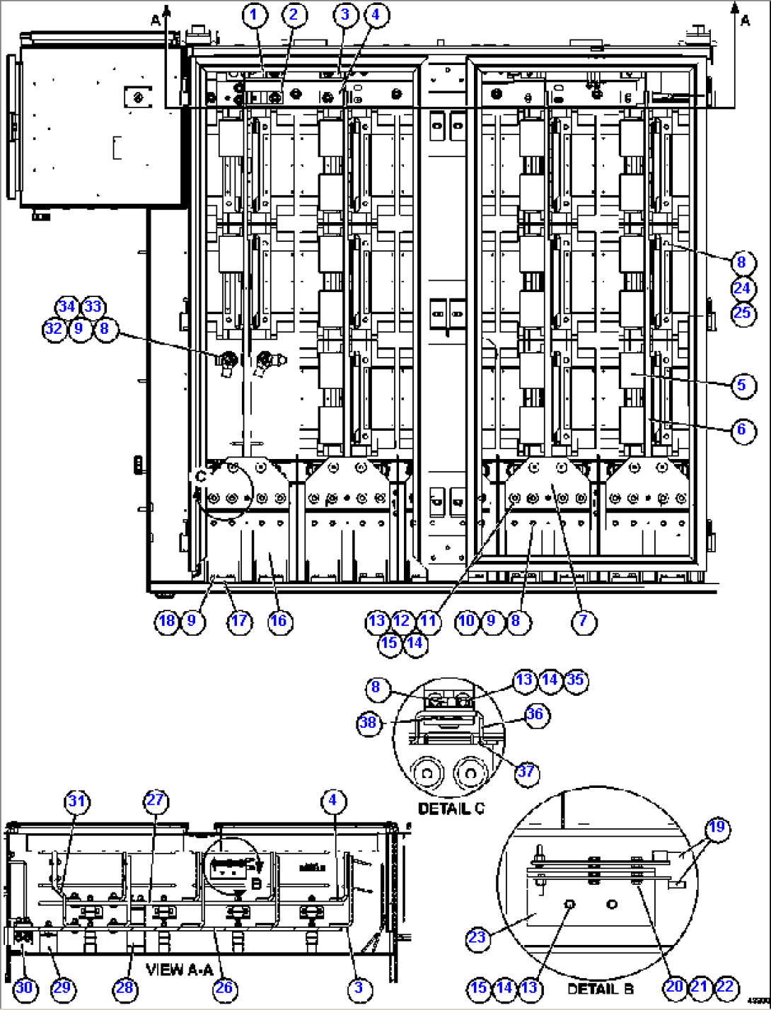 CONTROL CABINET - FRONT VIEW PC3166
