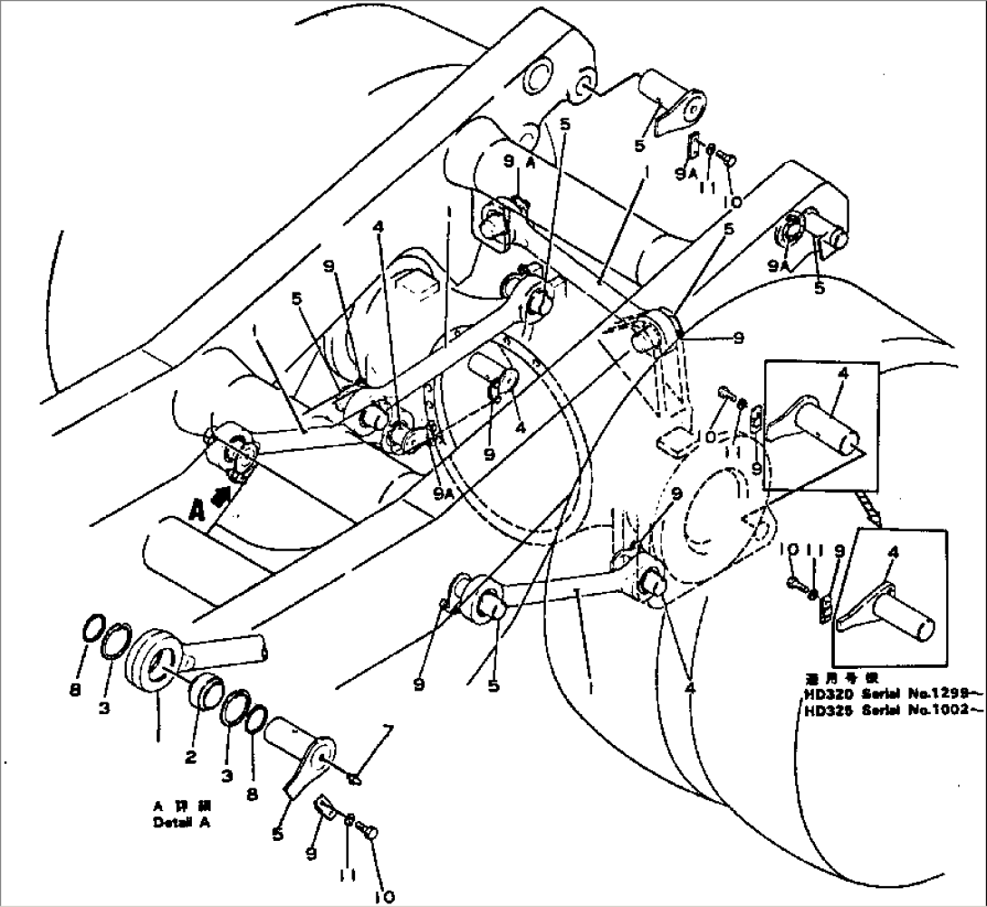 REAR AXLE SUPPORT(#1019-)