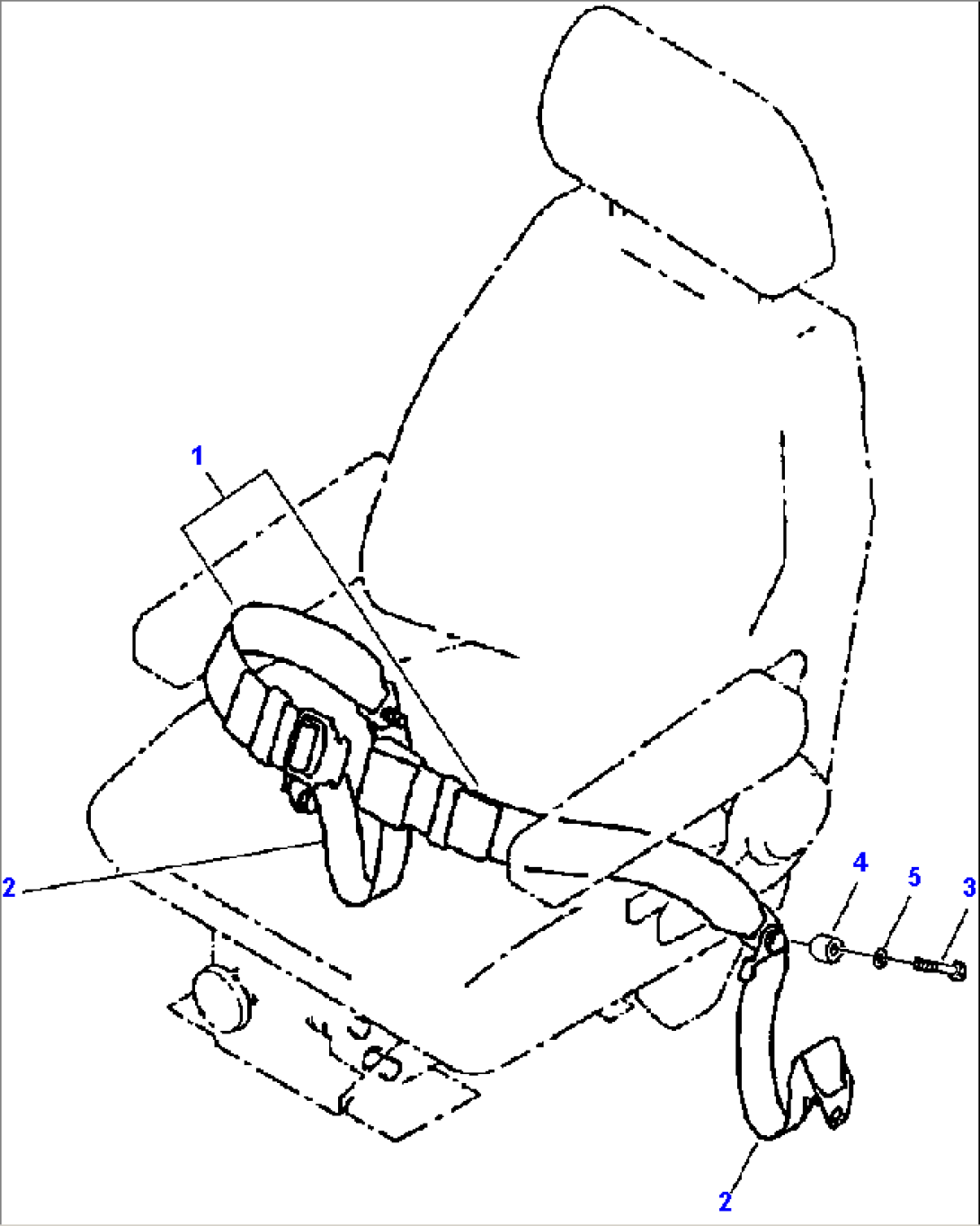 FIG. K0160-01A0 RETRACTABLE SEAT BELT