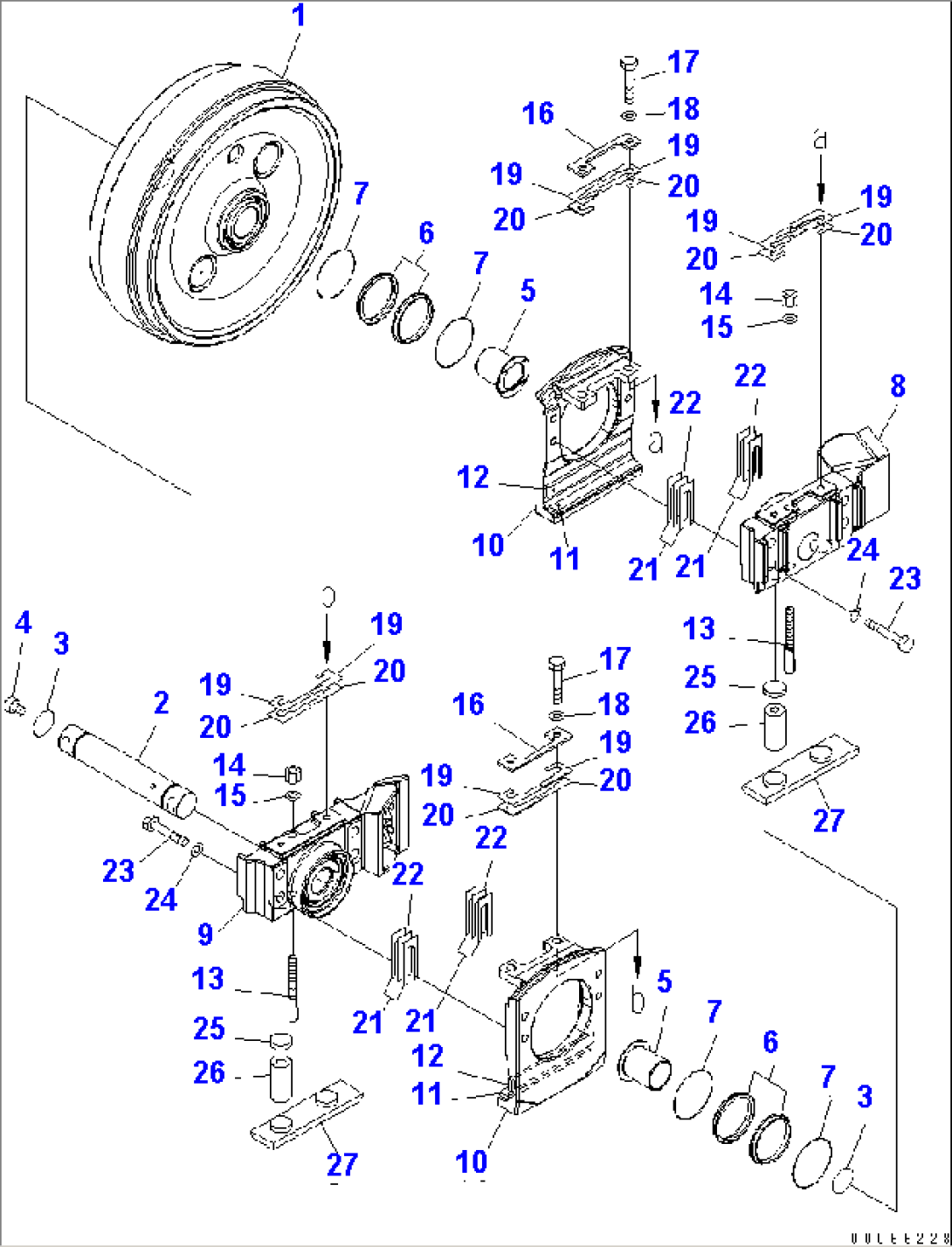 FRONT IDLER (R.H.)(#1201-)
