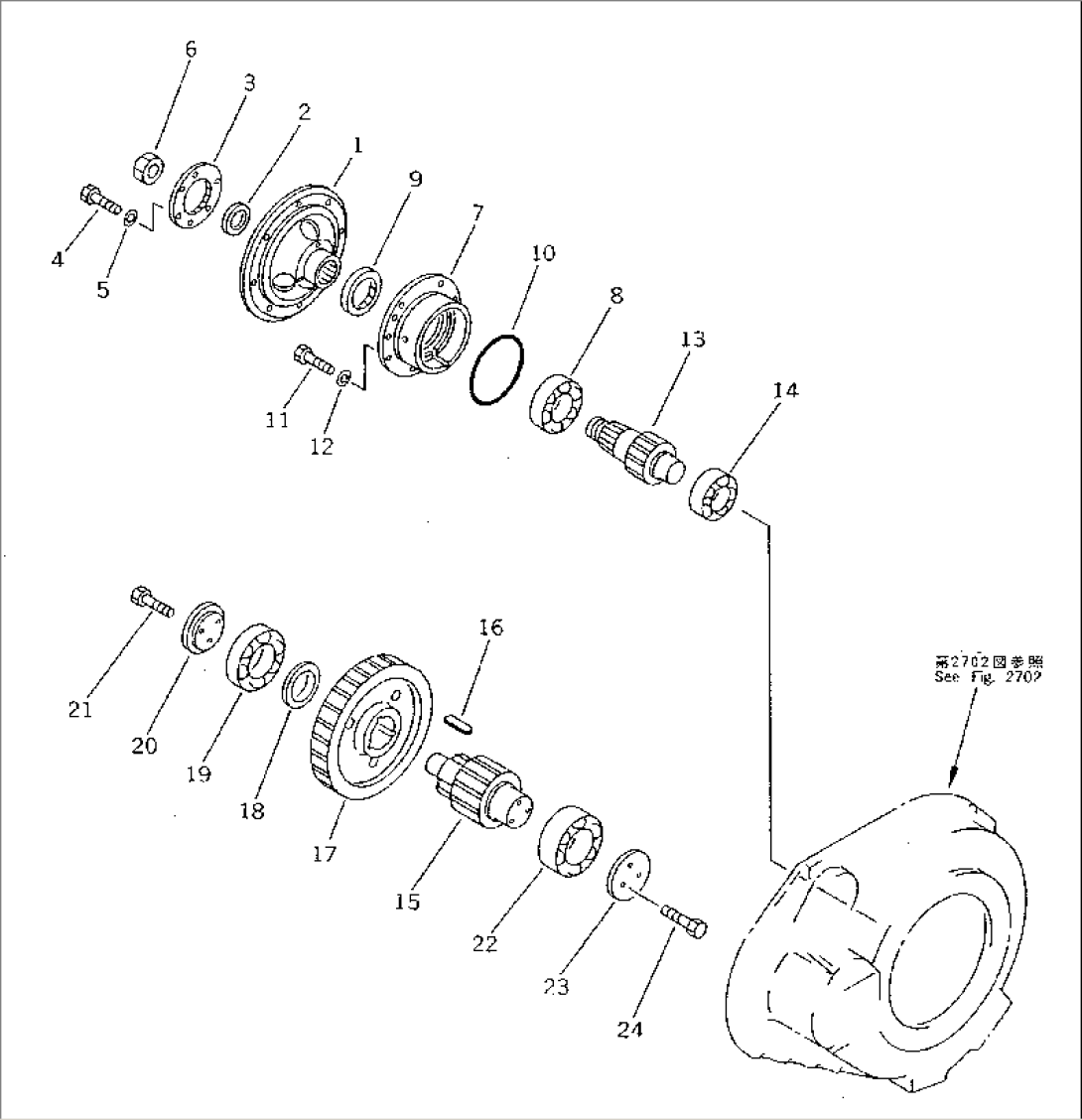 FINAL DRIVE CASE AND GEAR (1/2)