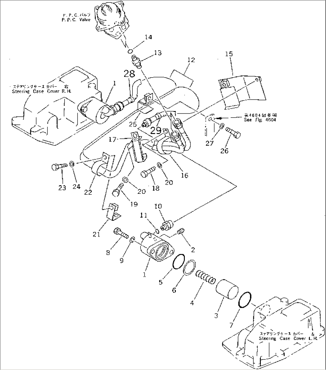 STEERING PIPING (STEERING BOOSTER LINE) (FOR MONO LEVER STEERING)