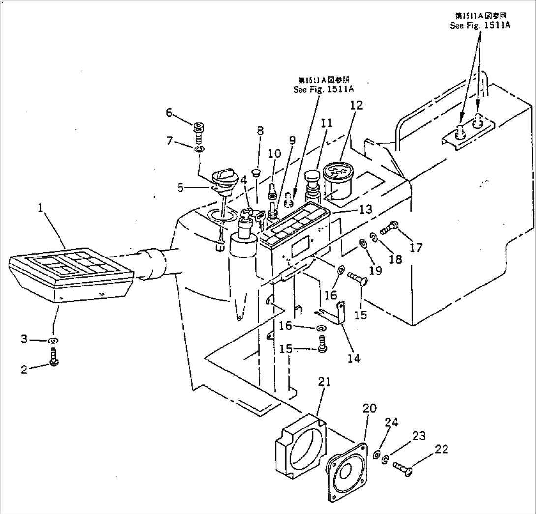 INSTRUMENT PANEL (FOR LONG LEVER CONTROL)(#32402-)