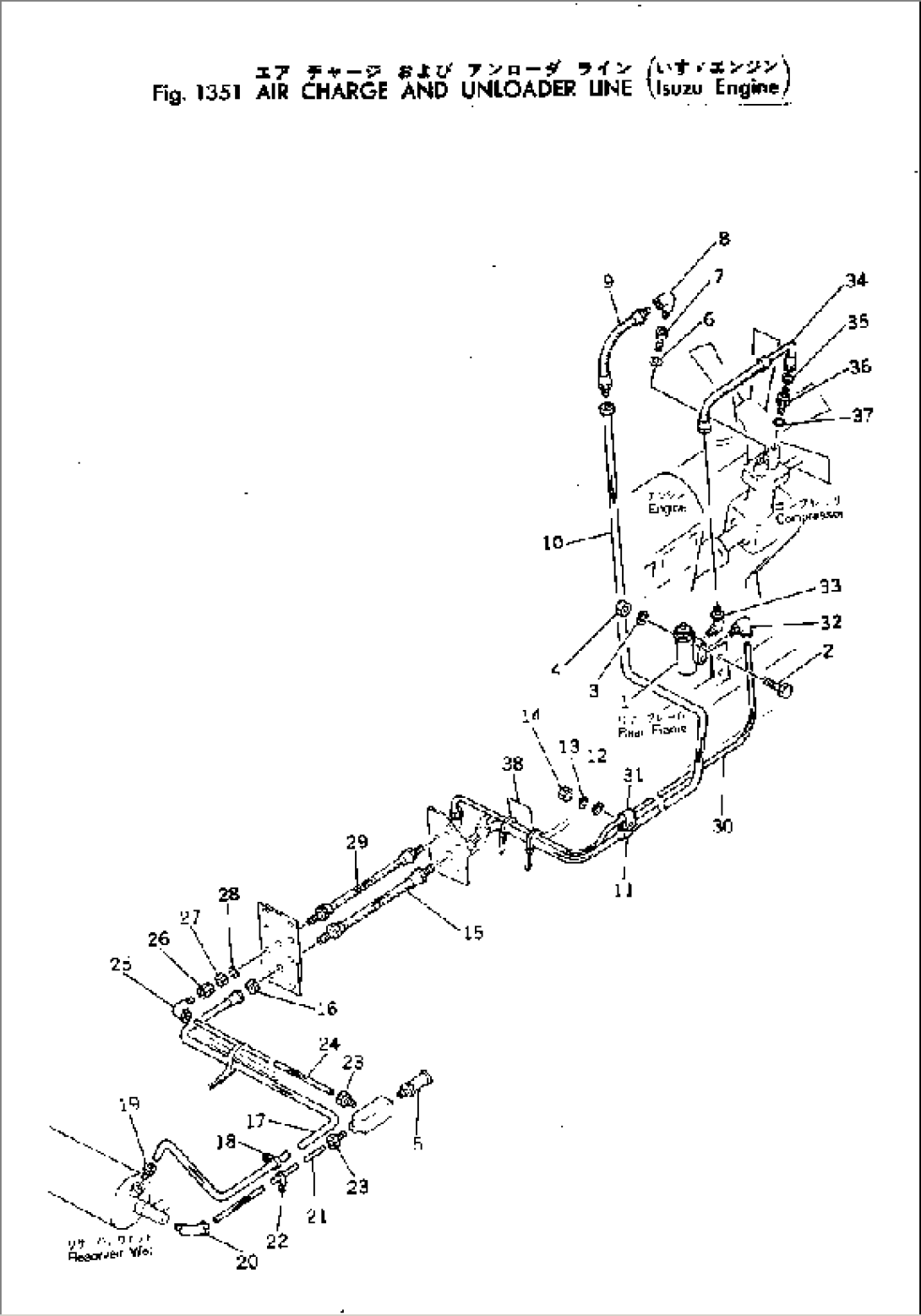 AIR CHARGE AND UNLOADER LINE(#3-)