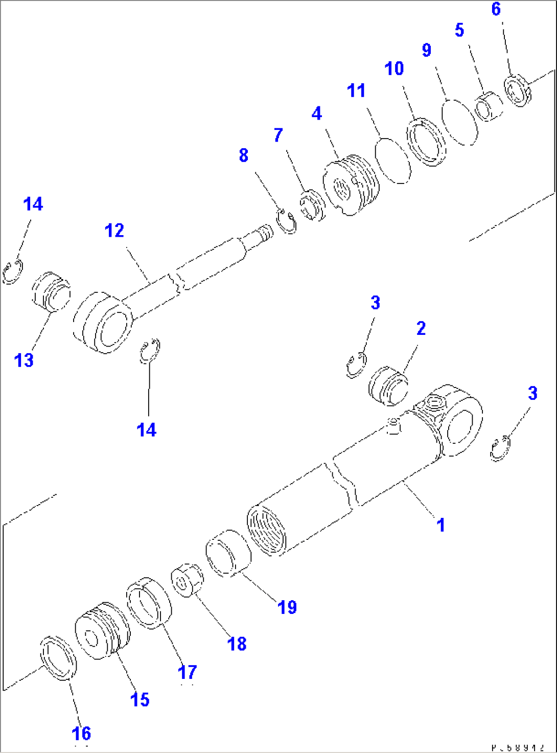 POWER TILT CYLINDER(#7001-.)