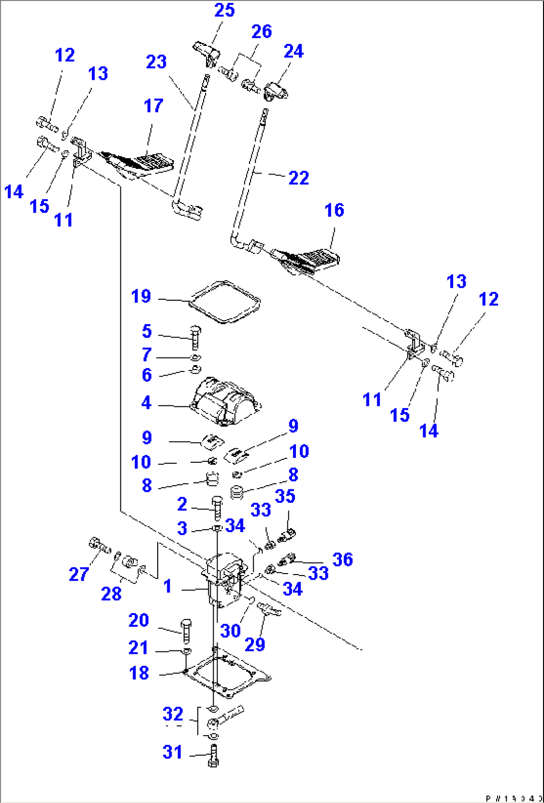 FLOOR FRAME (TRAVEL CONTROL)(#20001-)