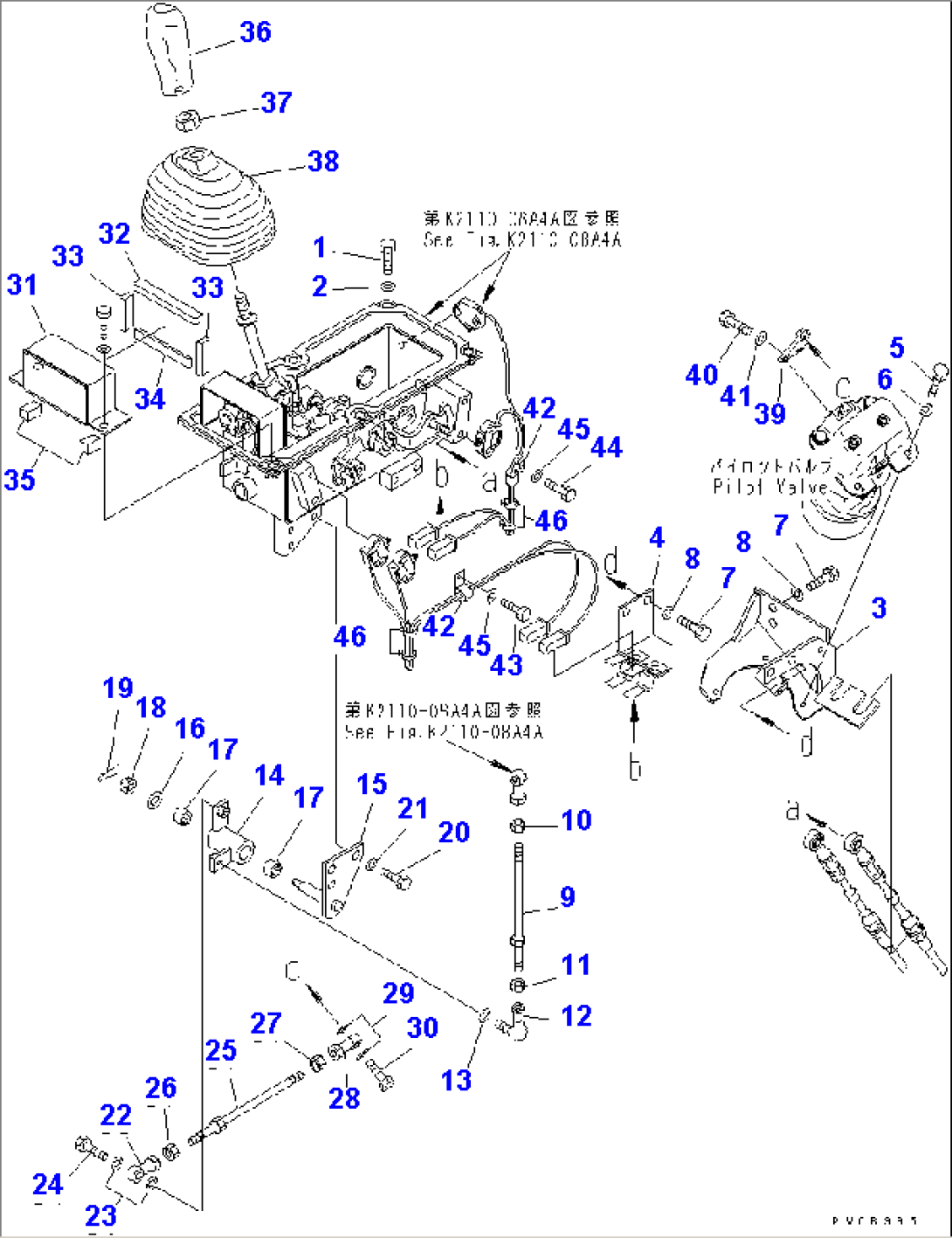 FLOOR FRAME (STEERING CONTROL MOUNT) (D65P)(#65001-)