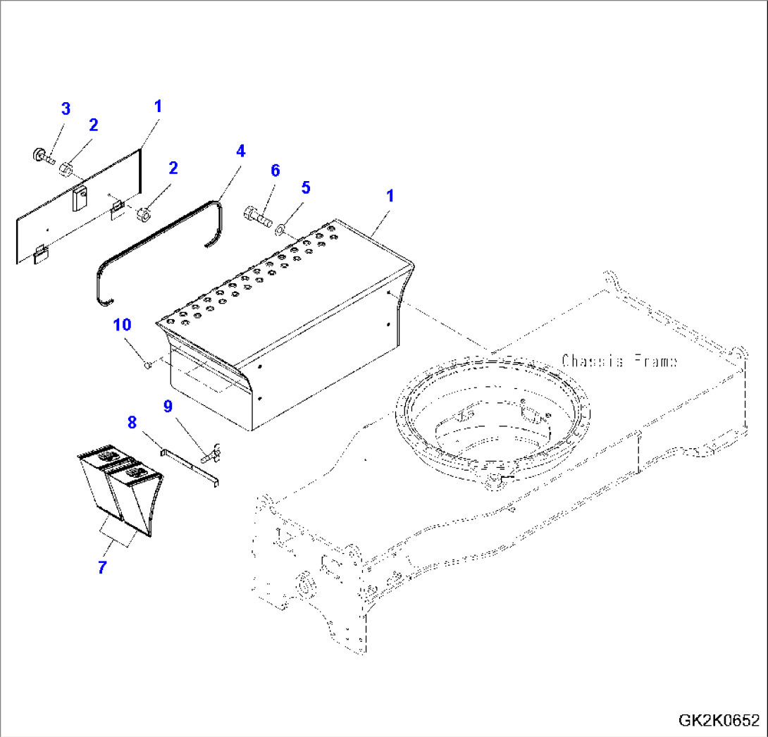 TOOL BOX (RHS) (WHEEL STOPPER)