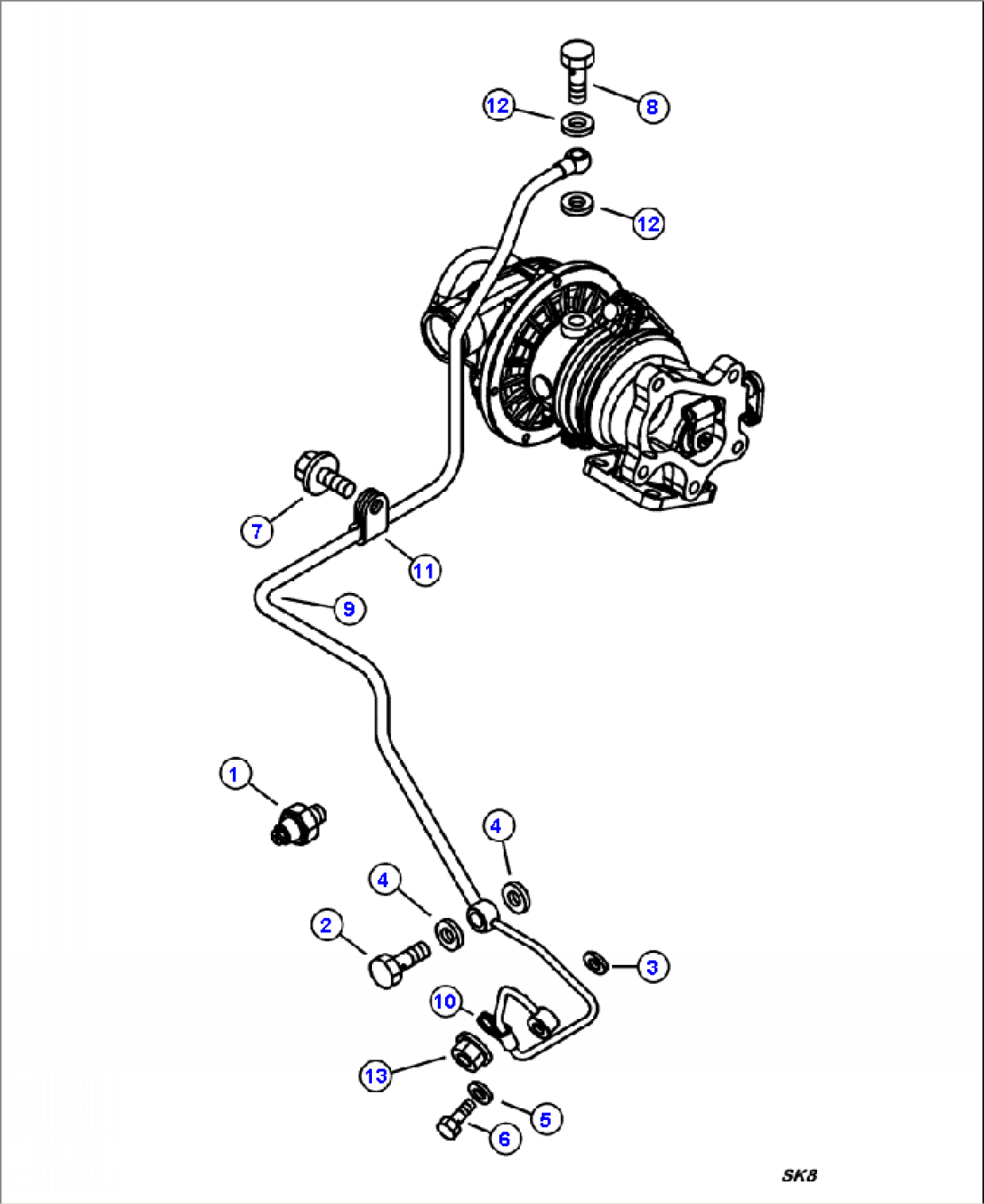 A0026-0100 TURBO LUBE LINES