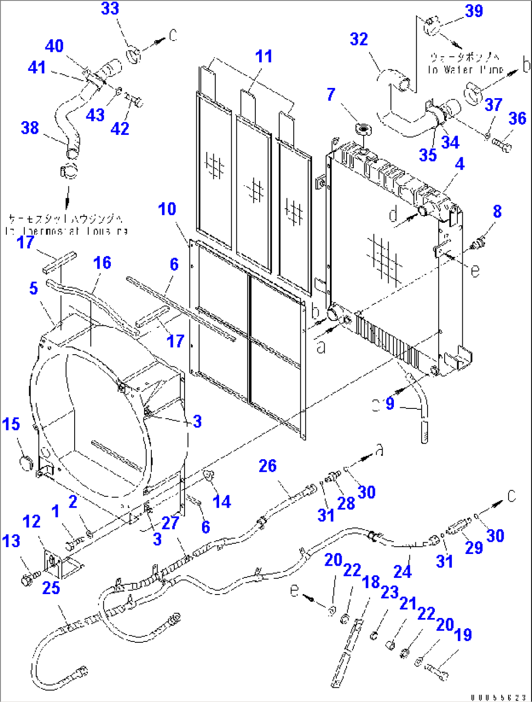 RADIATOR (RADIATOR¤ PIPING AND MOUNTING PARTS) (LIVESTOCK RAISING SPEC.)(#11508-)