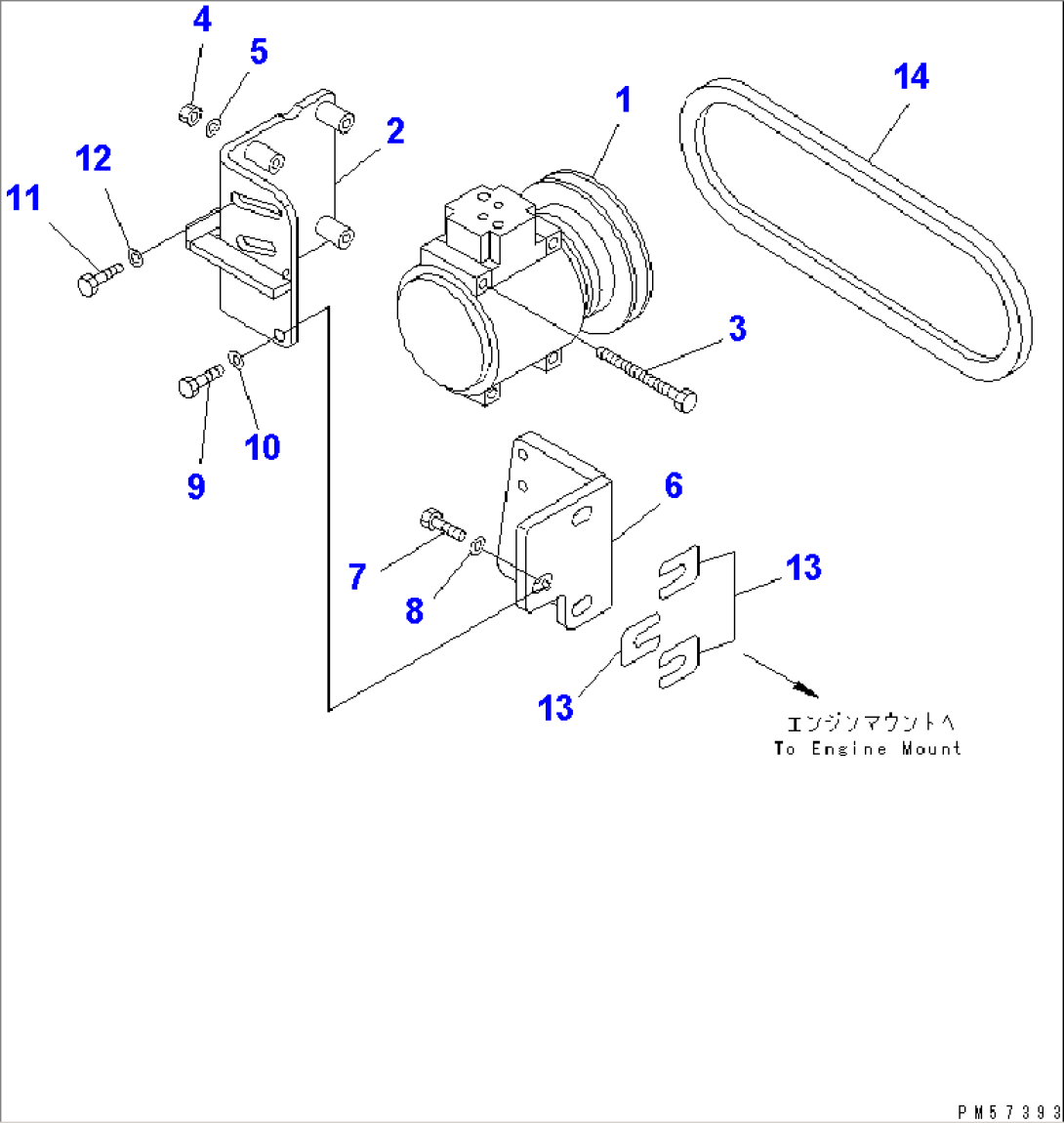 AIR CONDITIONER (1/10) (AIR COMPRESSOR AND MOUNTING PARTS)