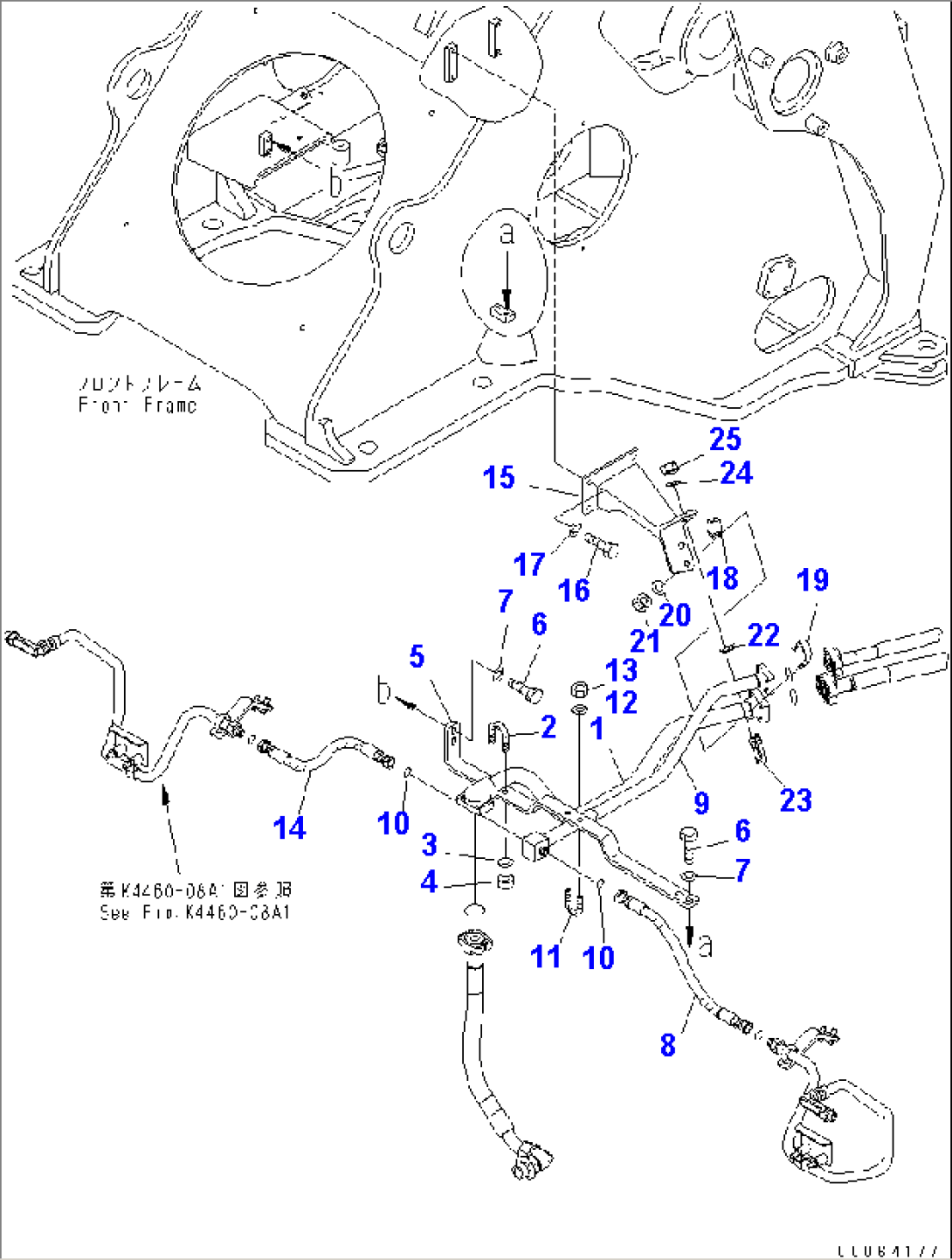 BRAKE CONTROL (FOR BRAKE COOLING SYSTEM) (FRONT AXLE LINE) (2/4)(#55001-)