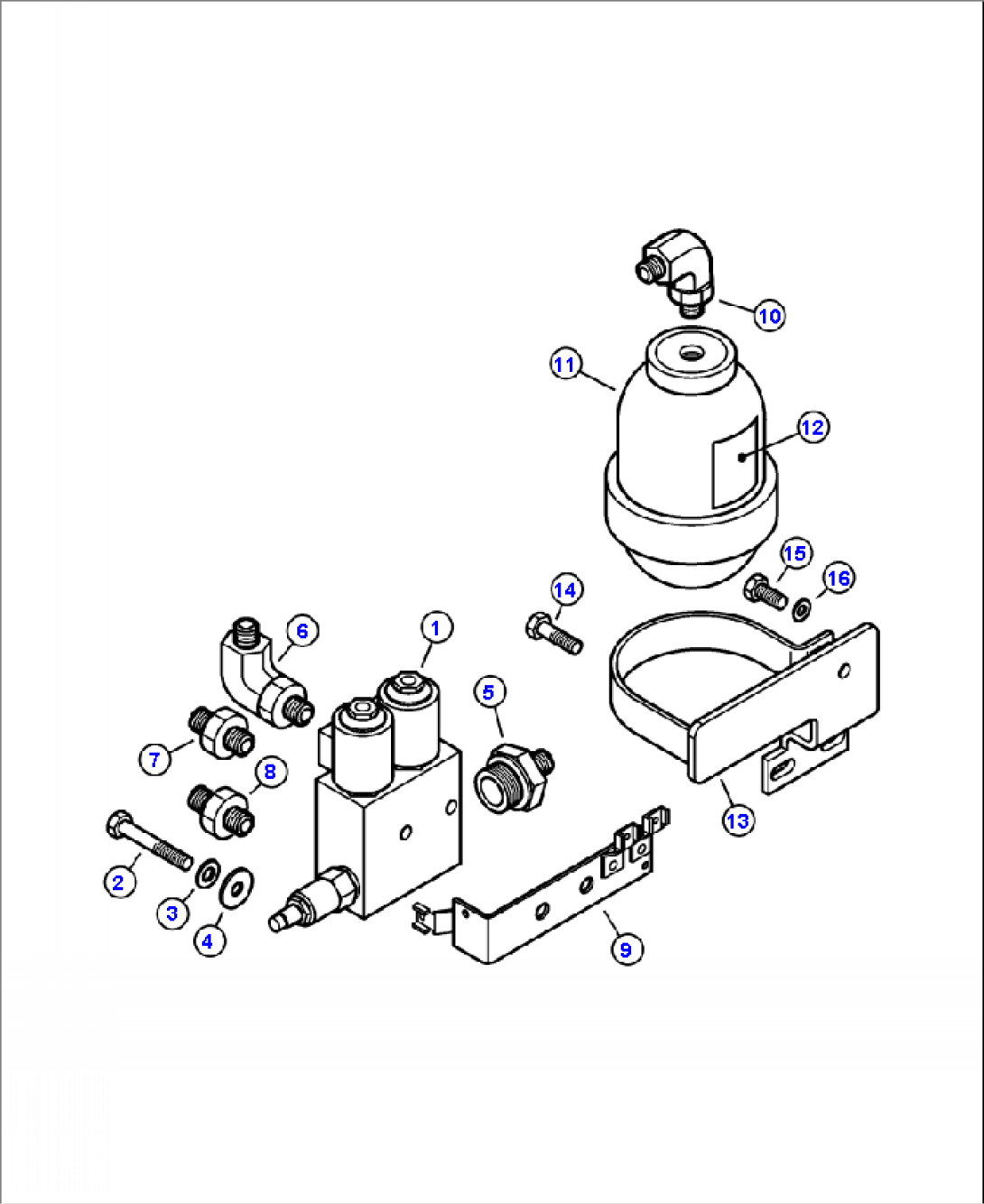 H3005-01A19 FITTING LOCATION LSS SOLENOID AND ACCUMULATOR