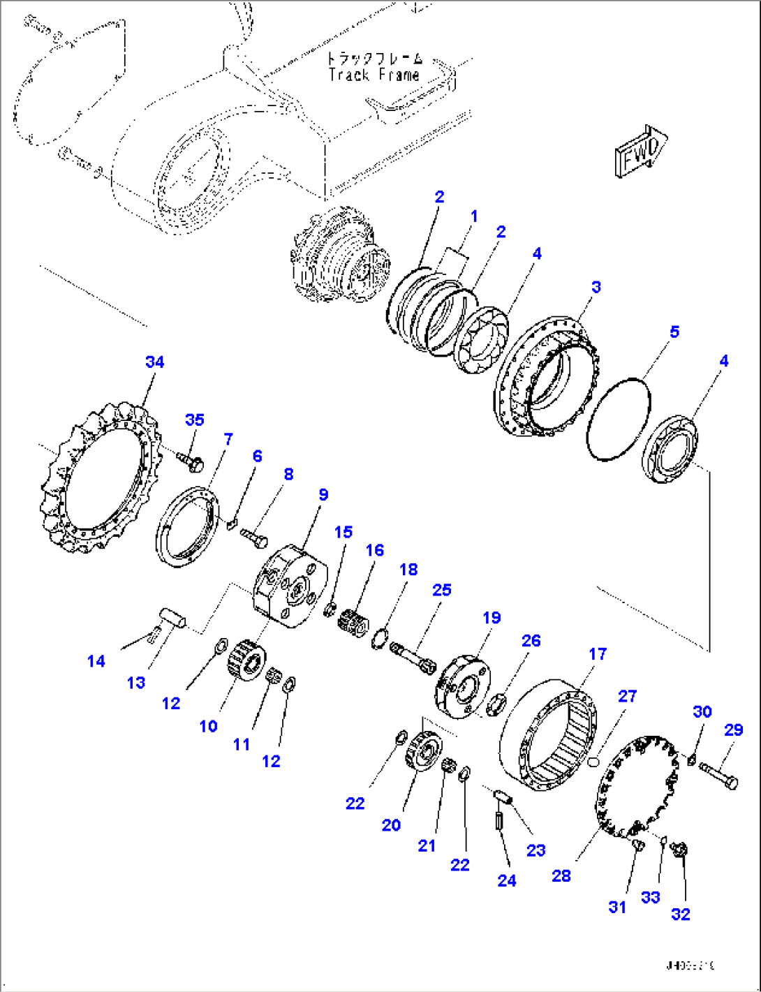 Final Drive, Hub, R.H. (#1001-)