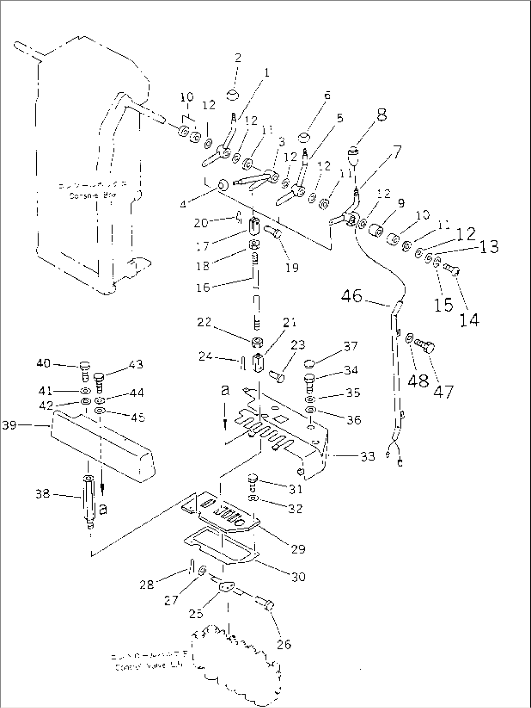 HYDRAULIC CONTROL LEVER¤ L.H. (WITH BLADE FLOAT)