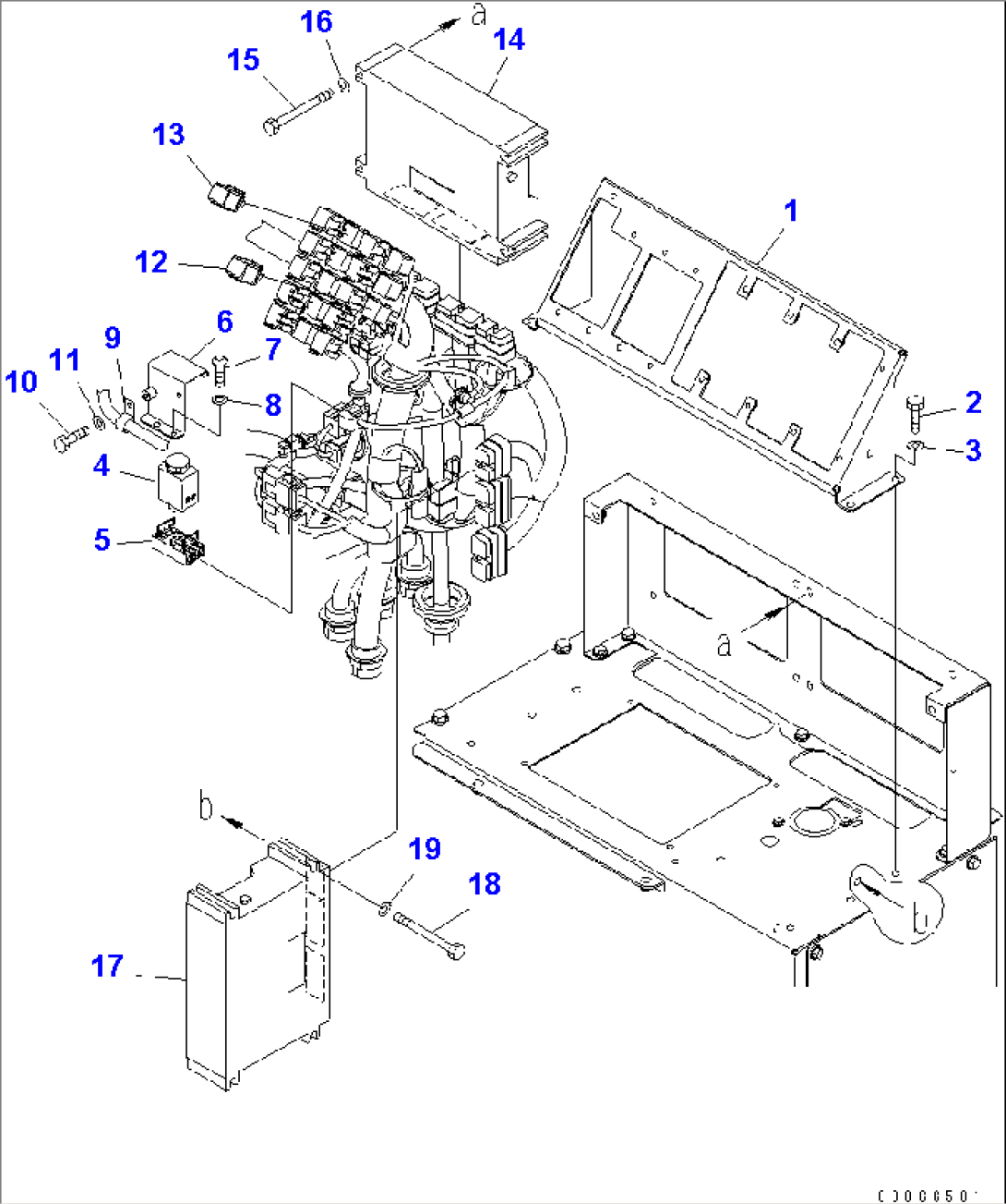 FLOOR (CONTROLLER) (WITH FOG LAMP AND REAR GLASS HEATER)(#7001-7019)