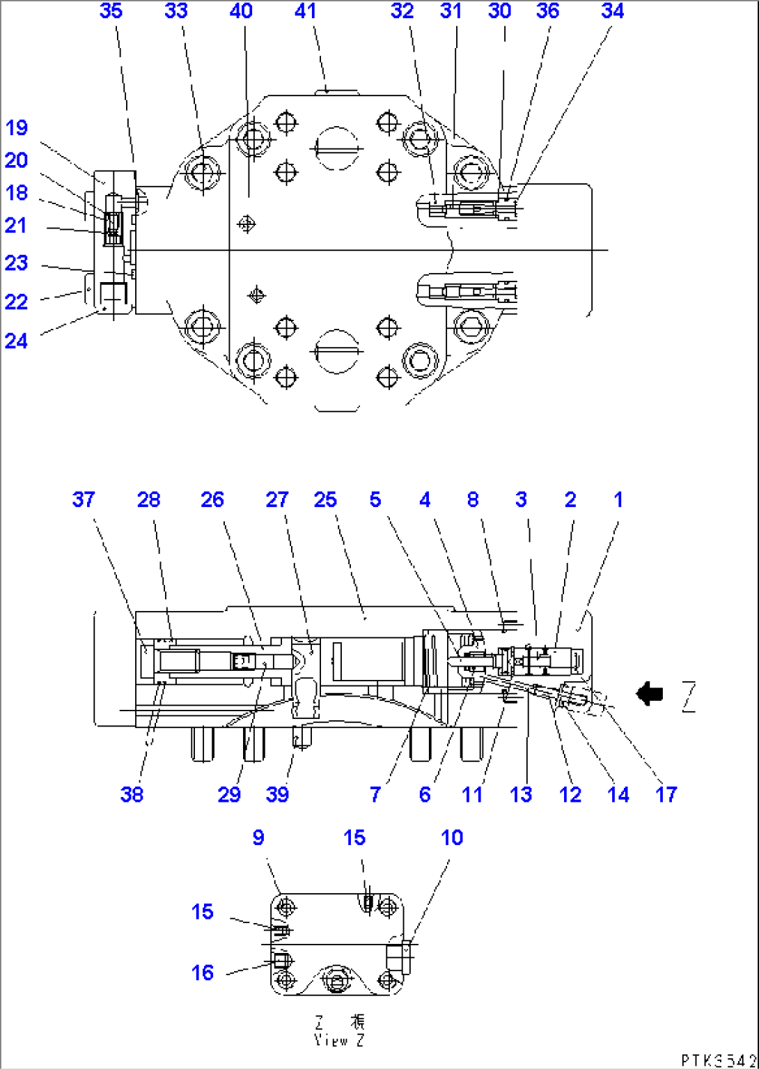 TRAVEL MOTOR (REAR) (30KPH) (INNER PARTS) (2/2)(#K30001-K32008)