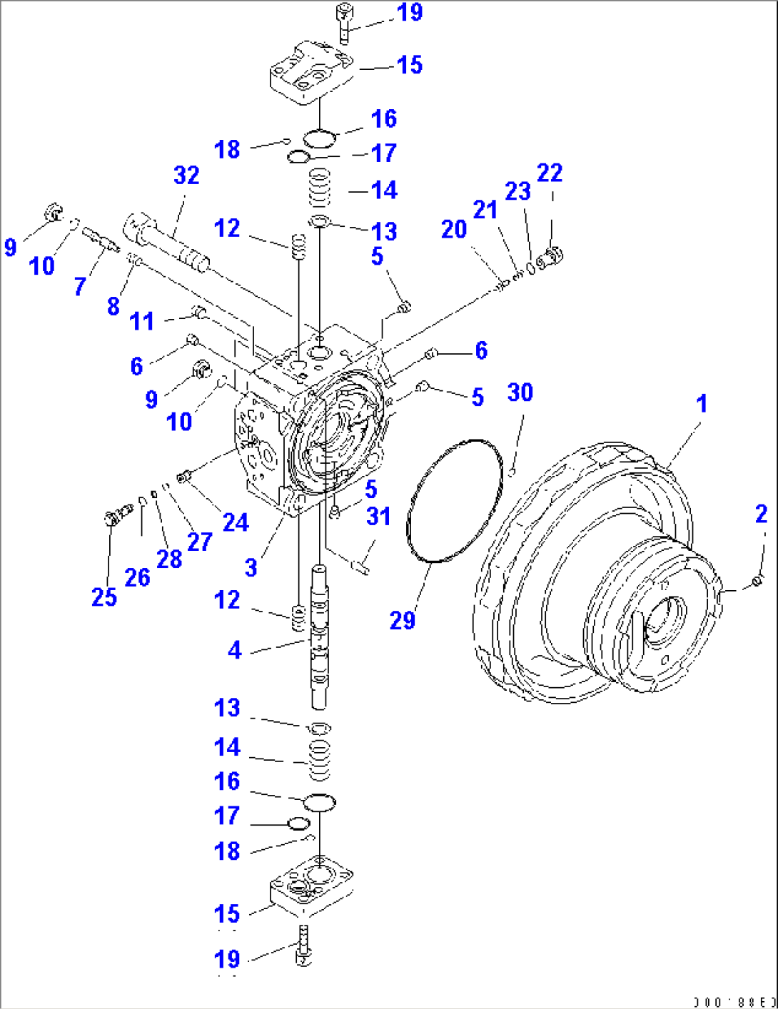 TRAVEL MOTOR (1/3)(#110673-)