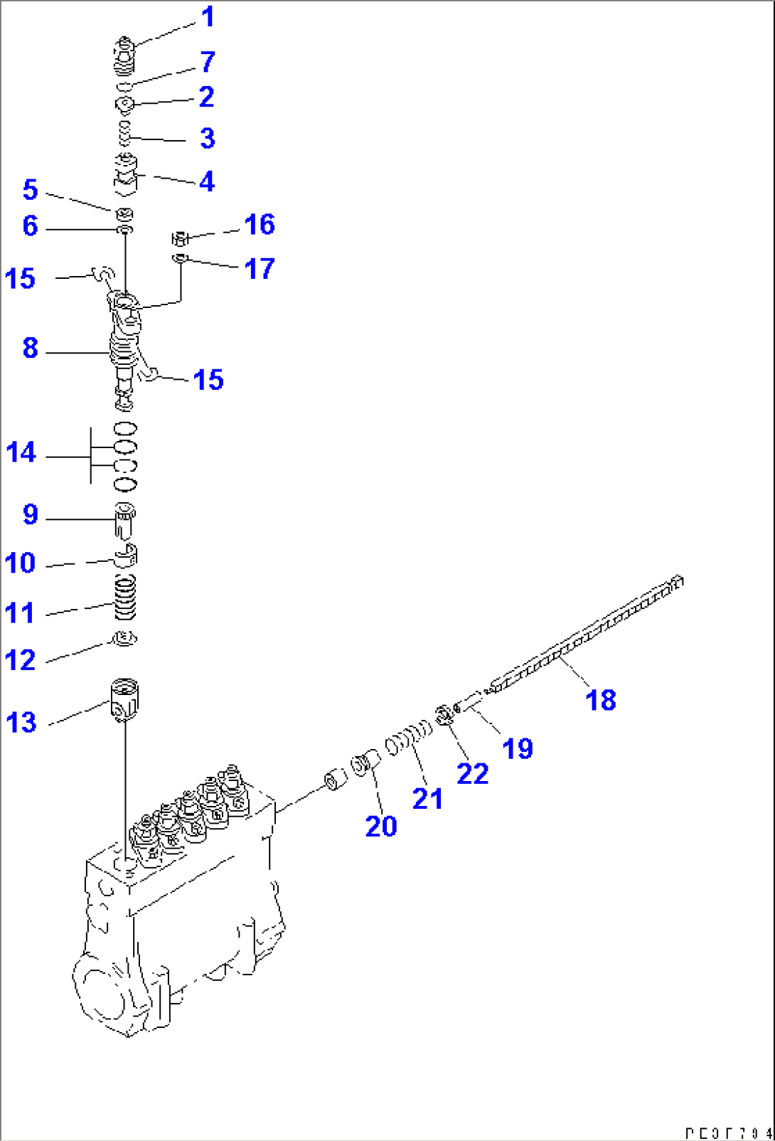 FUEL INJECTION PUMP (PUMP) (2/2) (INNER PARTS)
