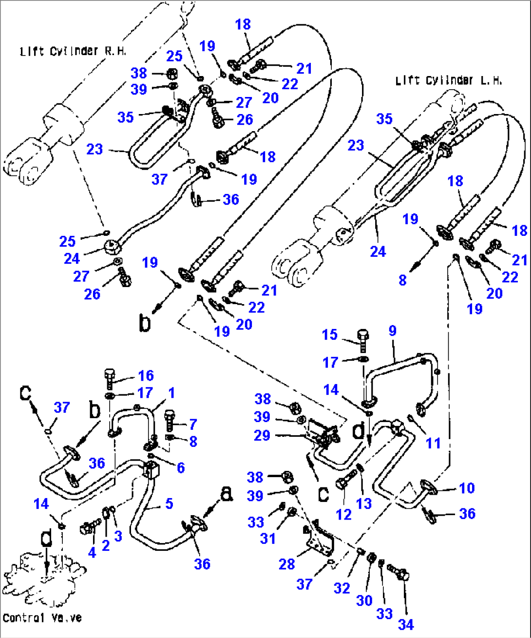 FIG. H4200-07A1 HYDRAULIC PIPING - LIFT CYLINDER LINE FOR E.C.S.S.