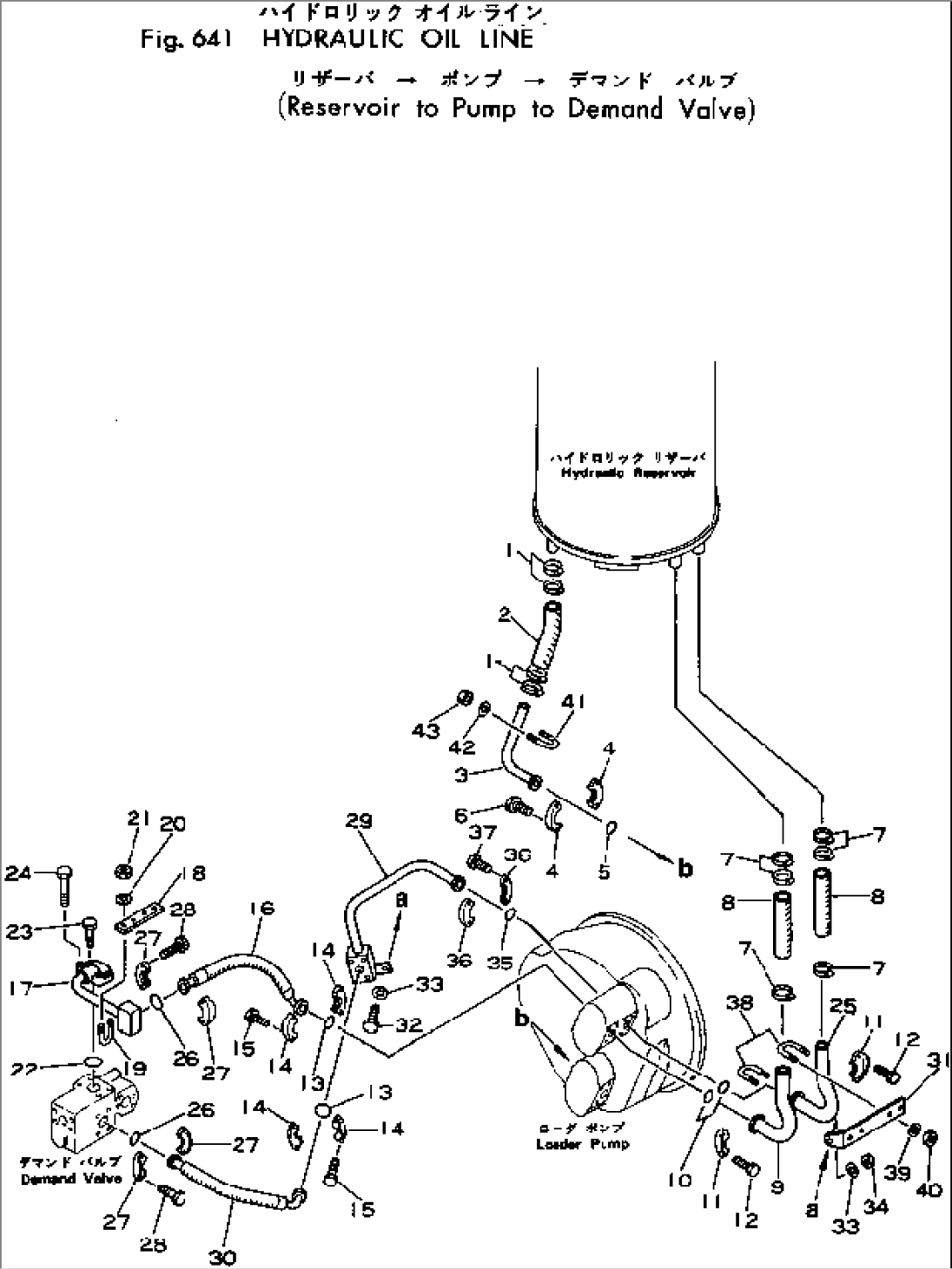 HYDRAULIC OIL LINE (RESERVOIR TO PUMP TO DEMAND VALVE)(#10001-)