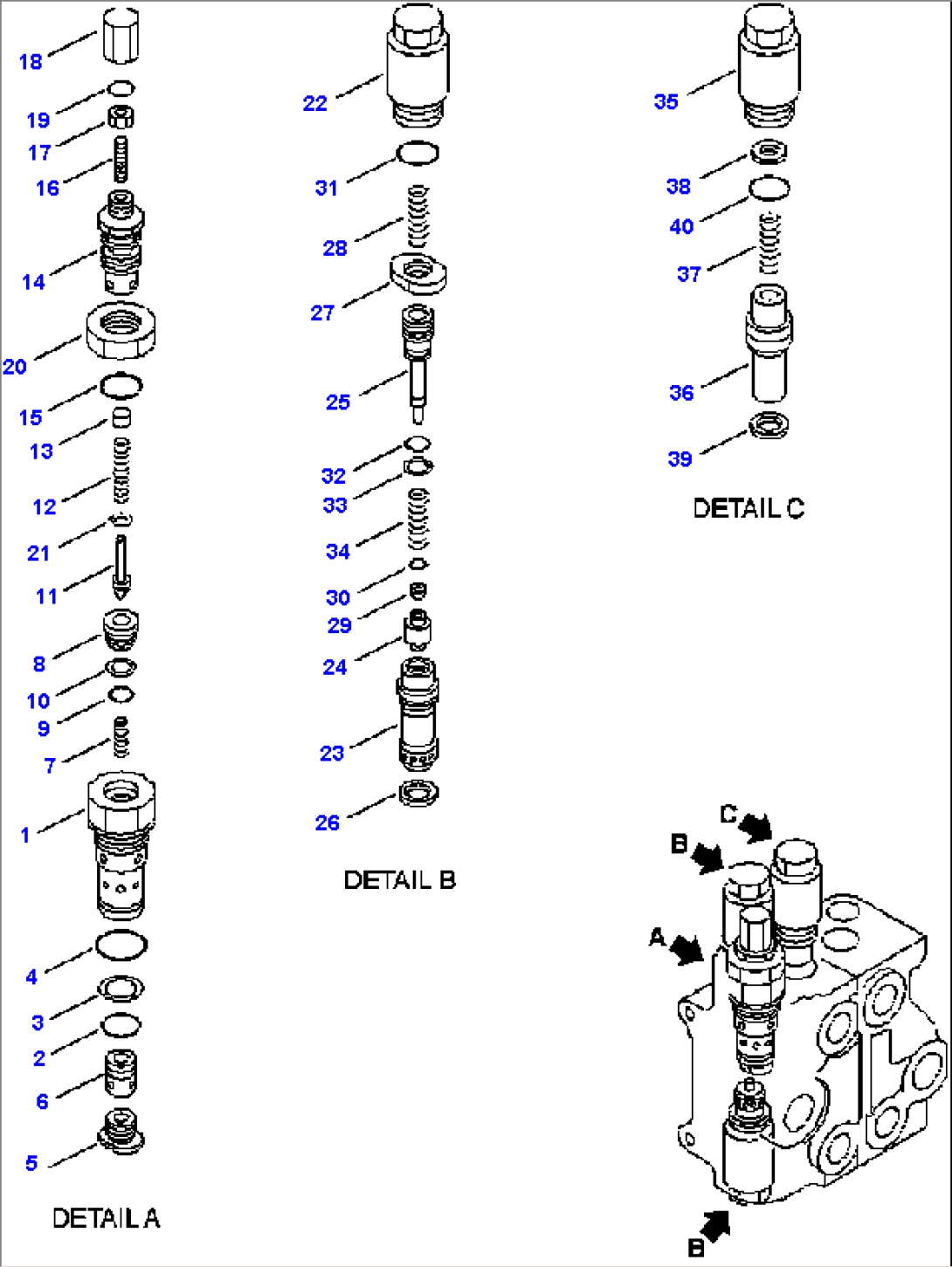 FIG. H4200-01A4 TWO-SPOOL CONTROL VALVE - RELIEF, SUCTION AND SAFETY, AND SUCTION VALVE ASSEMBLY- CURRENT VERSION