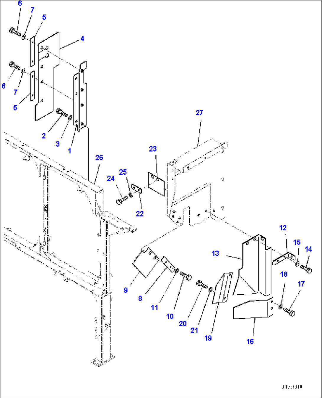 Machine Cab Partition, Cover (5/6) (#35271-)