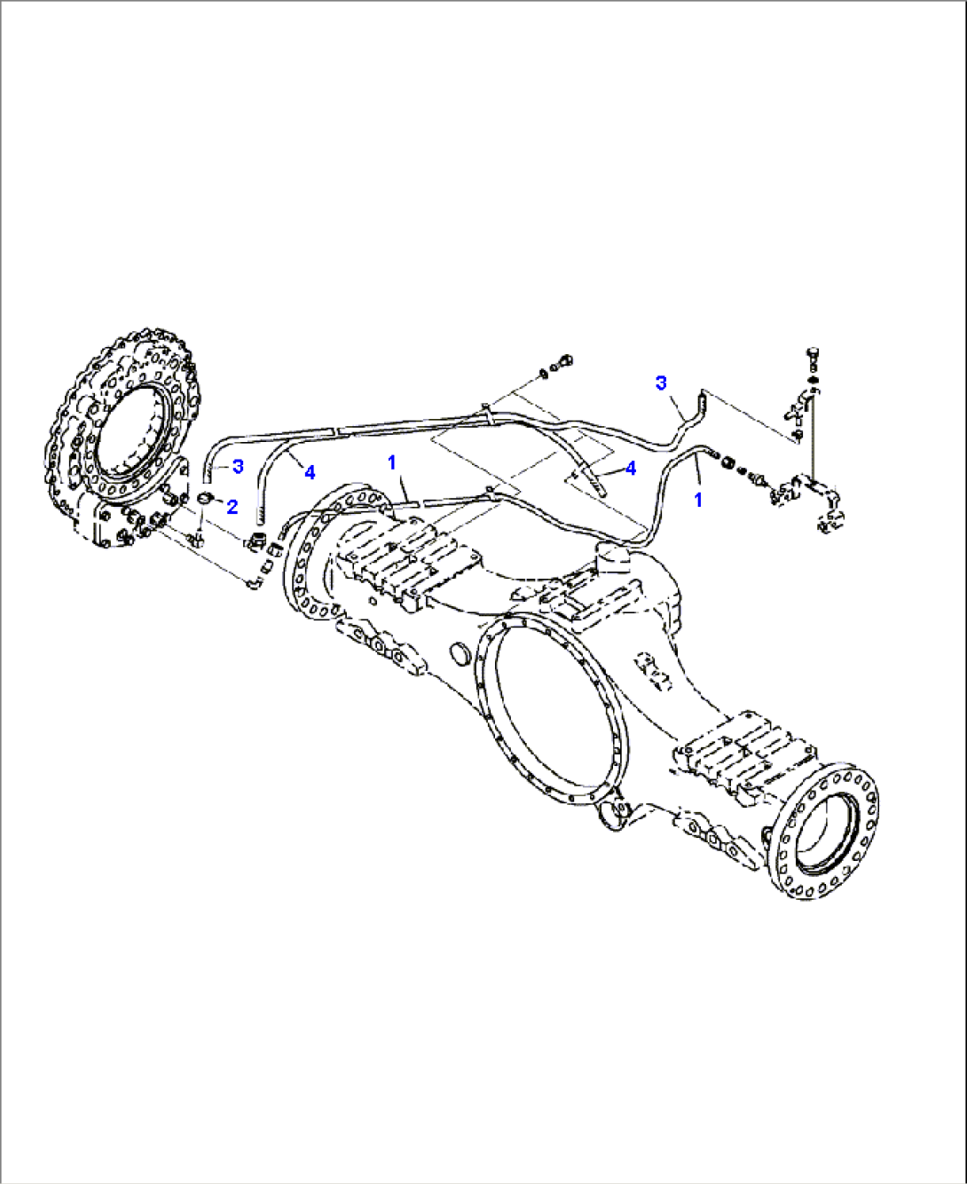 F3450-12A0 FINAL DRIVE AND BRAKE R.H. CENTER BRAKE PIPING