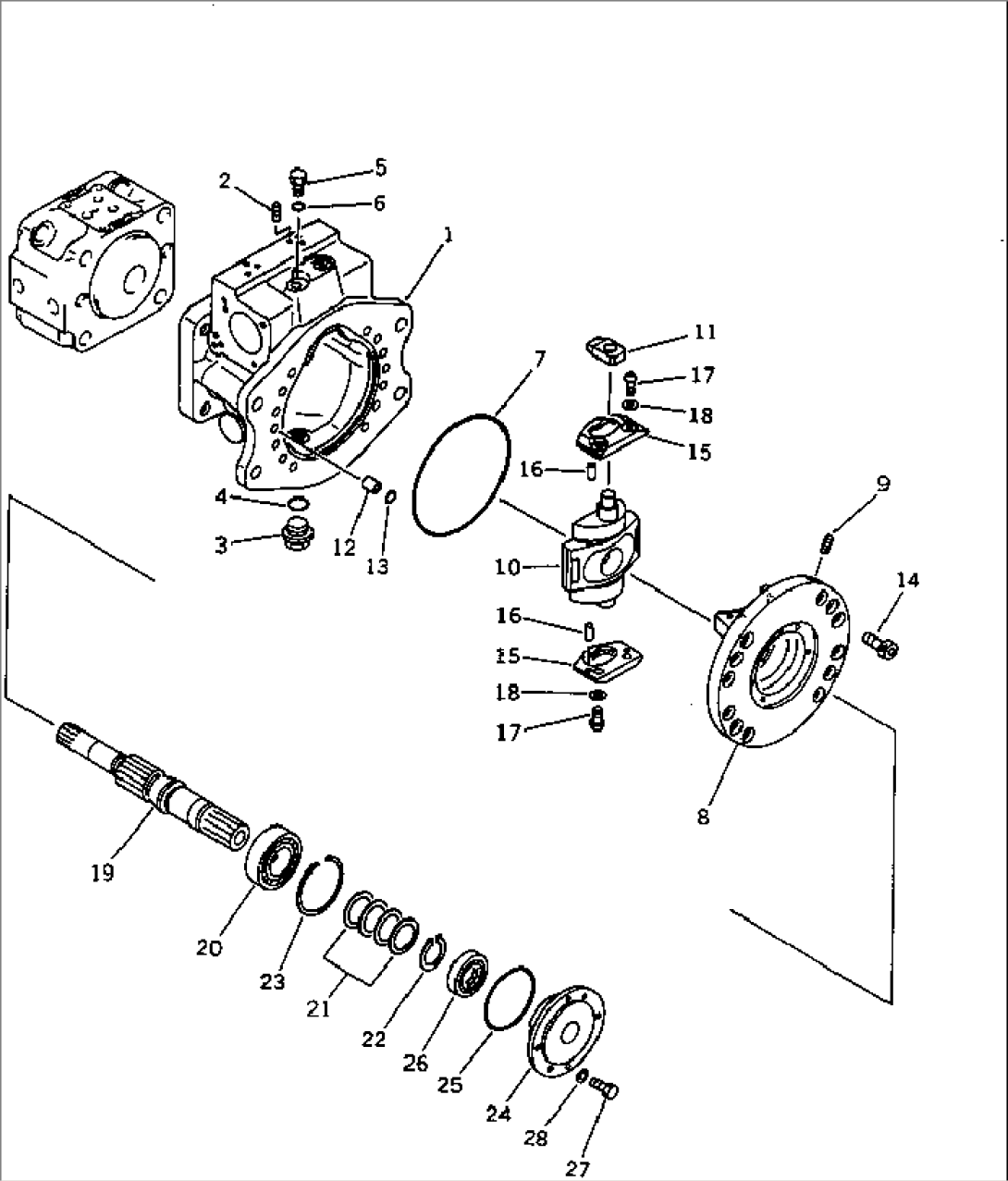 HYDRAULIC PUMP¤ FRONT (1/2)