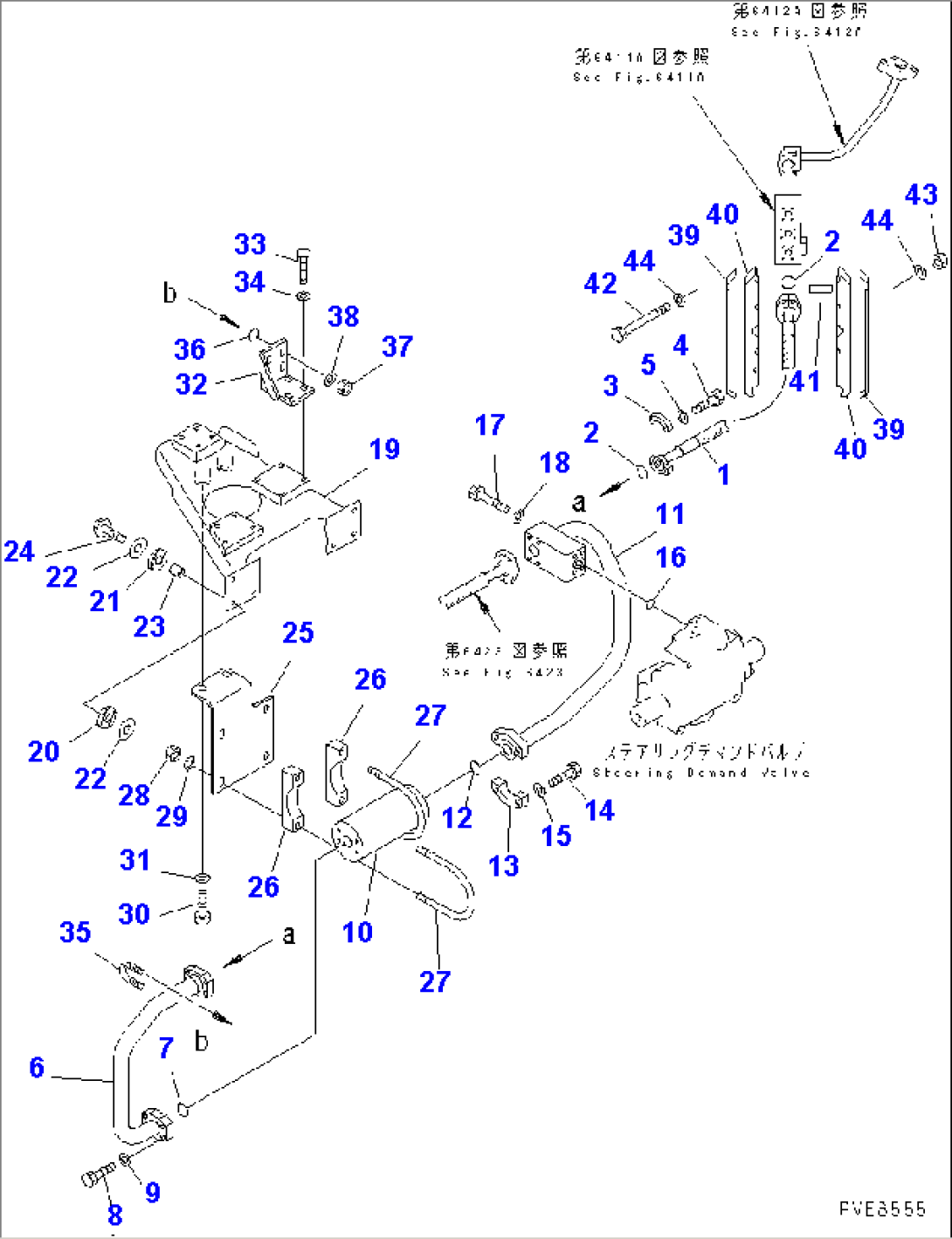 HYDRAULIC PIPING (DELIVERY LINE) (3/3) (FOR JOY STICK STEERING) (WITH LINE FILTER)(#.-)