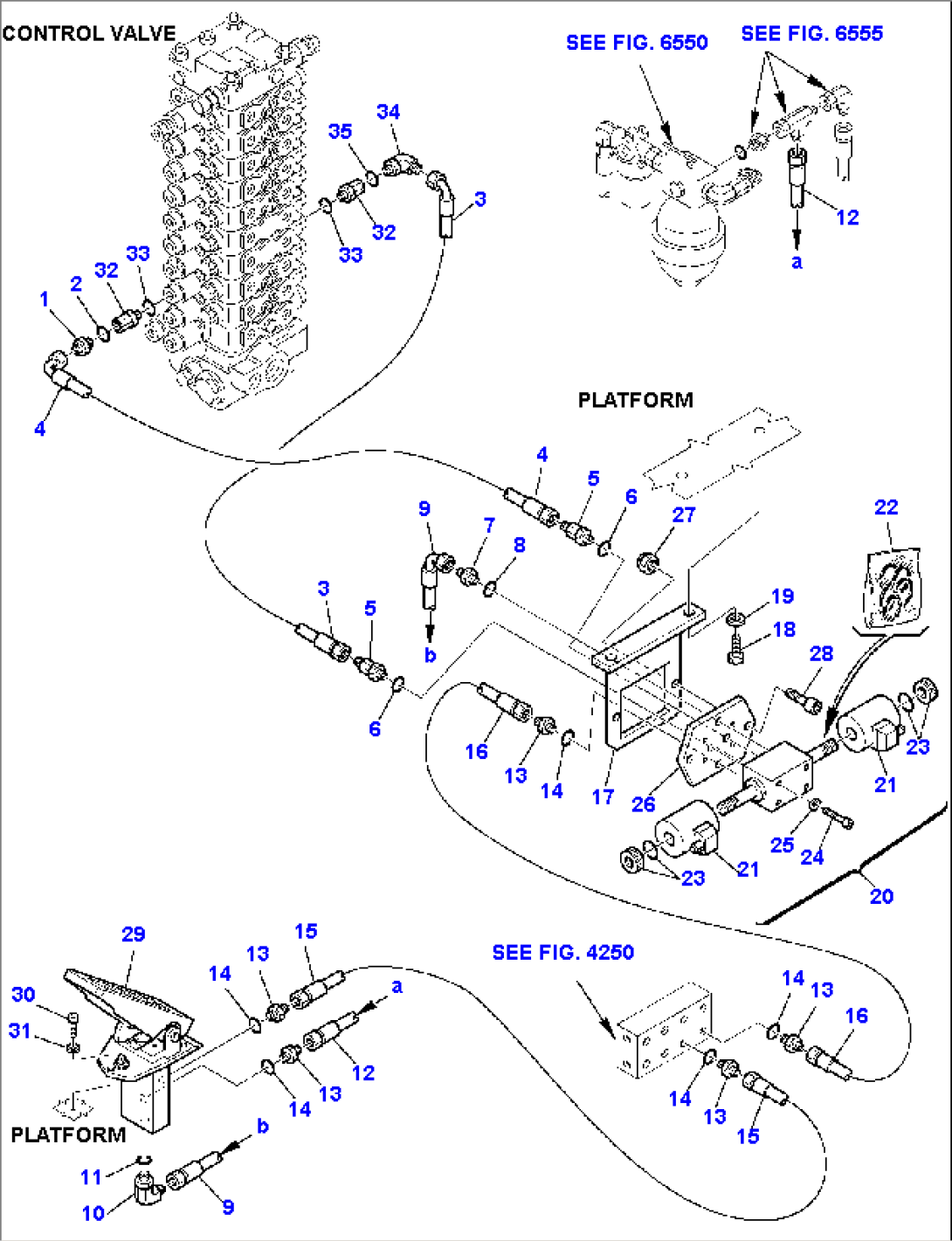 HYDRAULIC PIPING (TRAVEL PPC VALVE LINE)