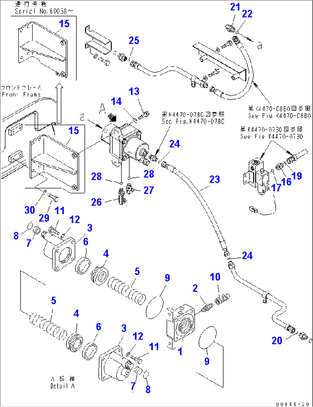 BRAKE PIPING (FRONT SLACK ADJUSTER)(#60002-)
