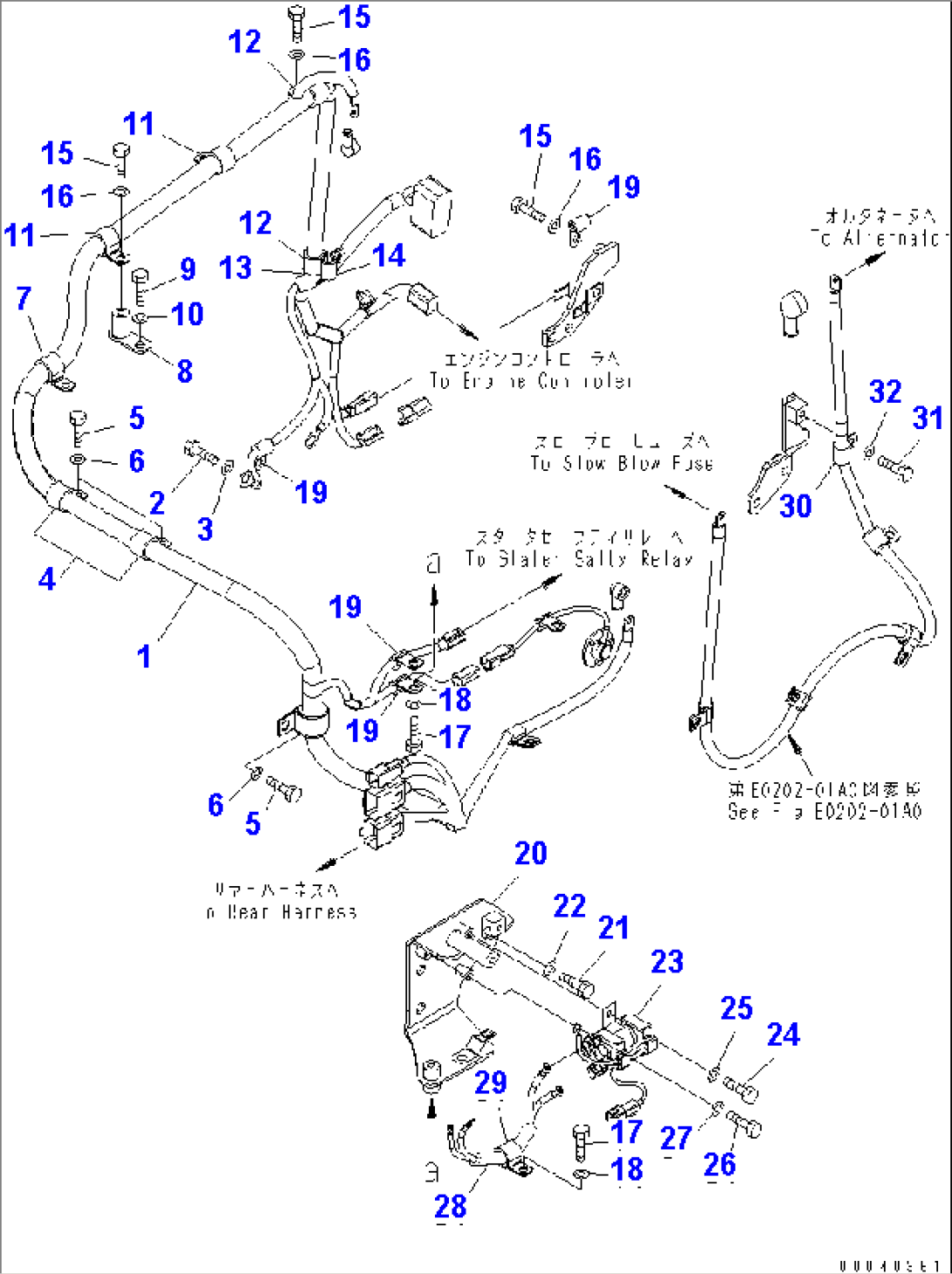 ENGINE RELATED PARTS (WIRING HARNESS) (1/2)(#65001-)