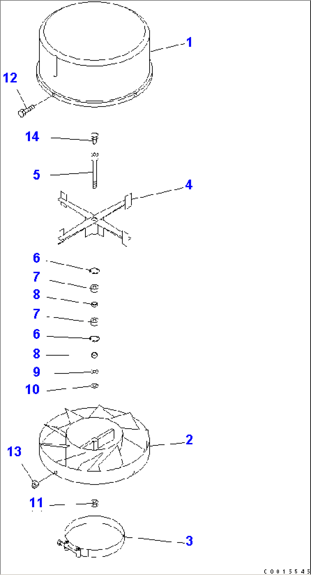 PRE-CLEANER (INNER PARTS)(#65001-77132)