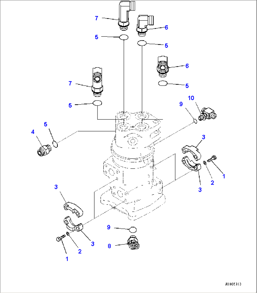 Swivel Joint, Connecting Parts (#35001-)