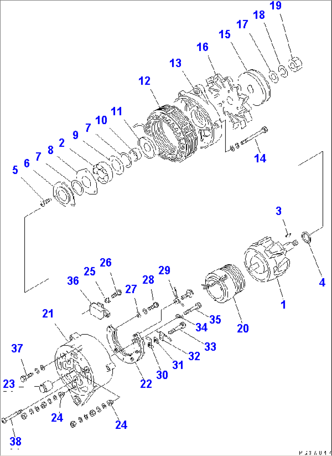 ALTERNATOR (35A) (INNER PARTS)