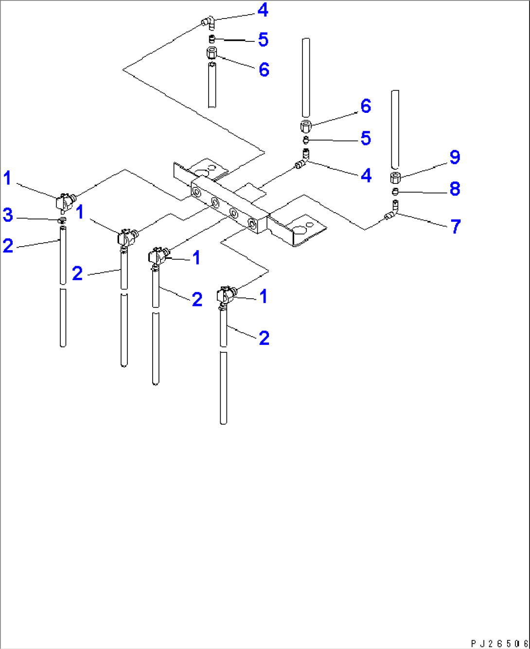 AIR TANK AND EQUIPMENT (OIL TANK RERATED)(#1601-)