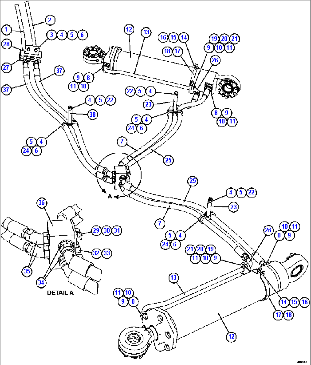 STEERING CYLINDER PIPING