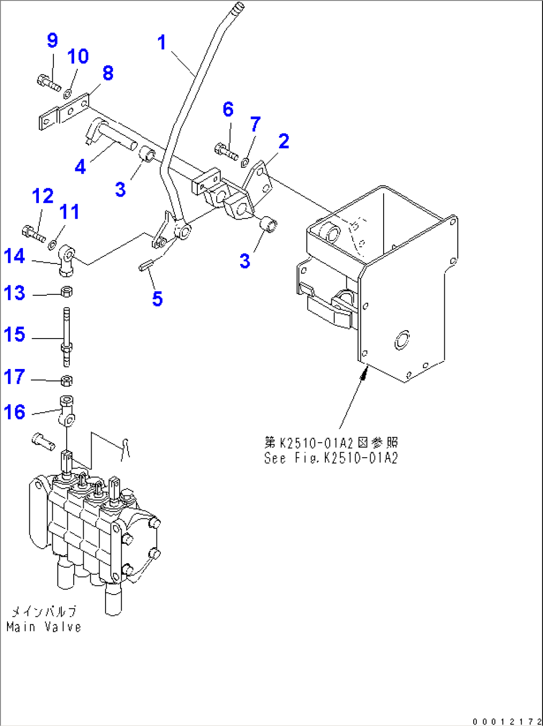WORK EQUIPMENT CONTROL (ATTACHMENT LEVER) (FOR PAT DOZER) (FOR 3-POINT HITCH)