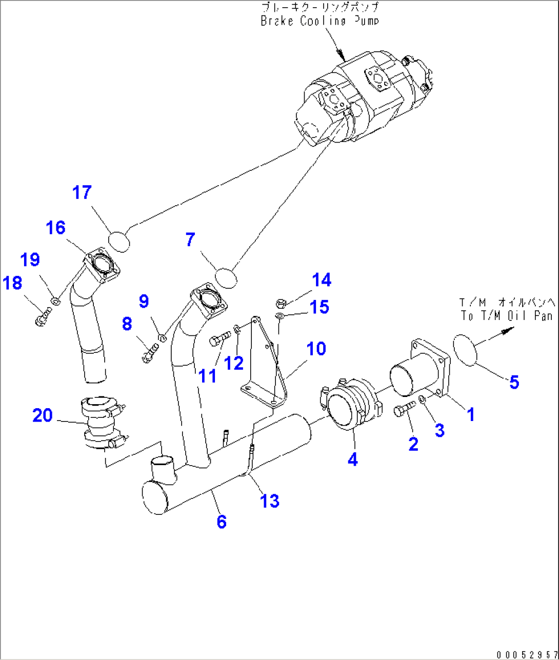 TRANSMISSION PIPING (BRAKE COOLING OIL PIPING)(#7169-)