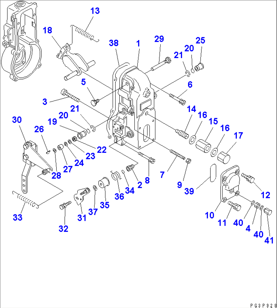 FUEL INJECTION PUMP (GOVERNOR) (2/2) (INNER PARTS)(#38630-)