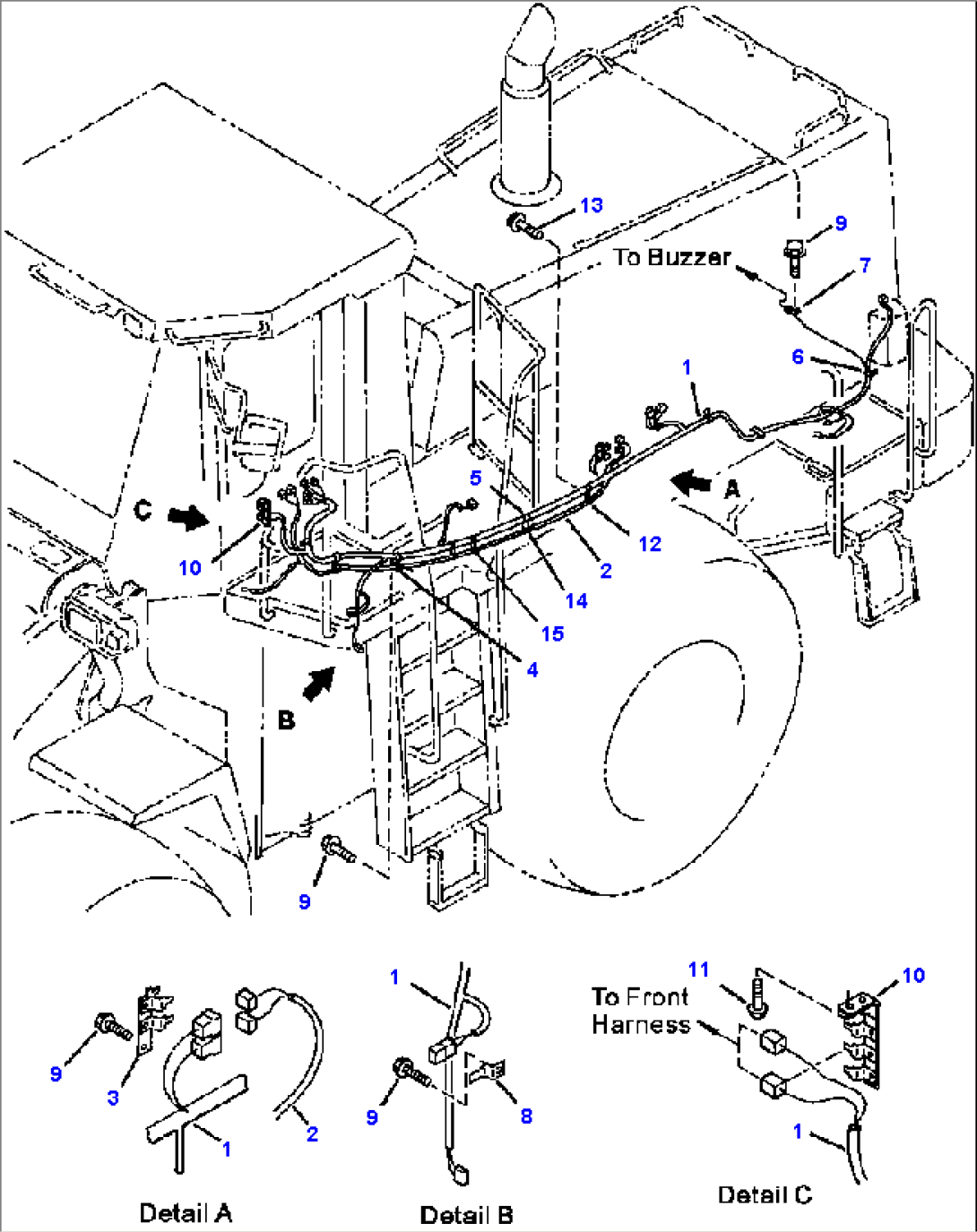 E0202-01A0 REAR HARNESS REAR FRAME LINE
