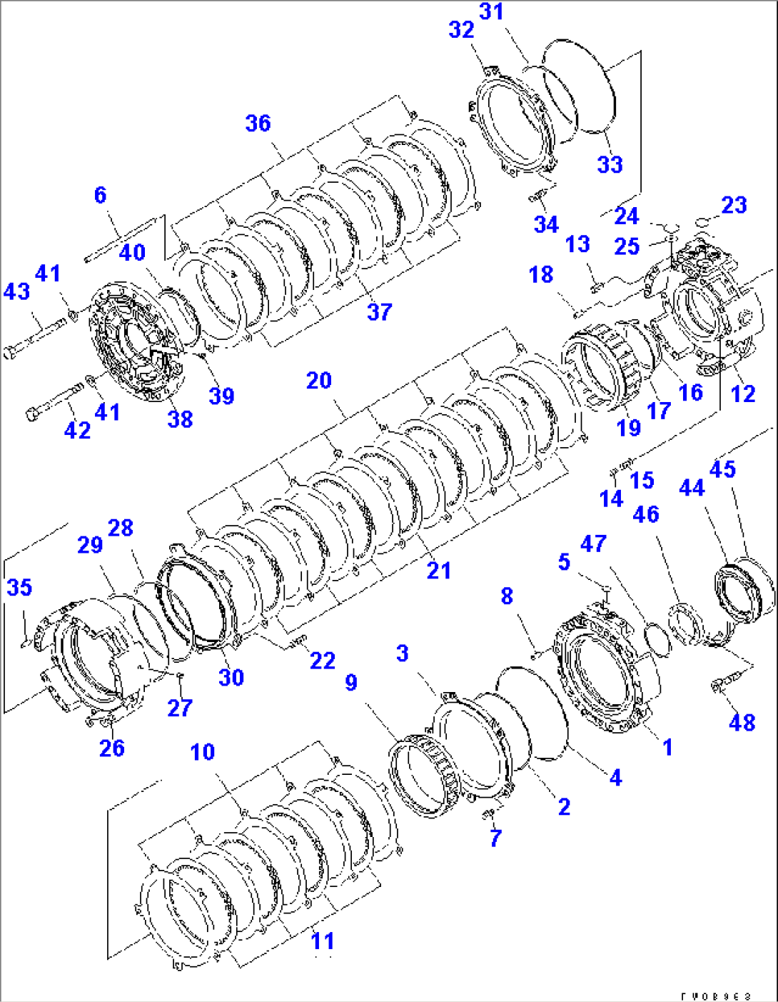 TRANSMISSION (2ND¤ 3RD¤ FOWARD AND REVERSE HOUSING)(#65001-)