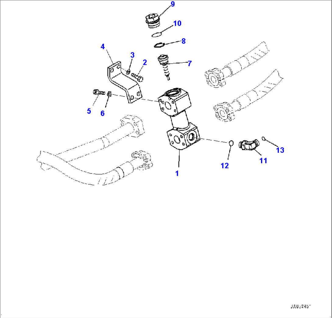 Hydraulic Control Valve, Bypass Valve (#80001-)